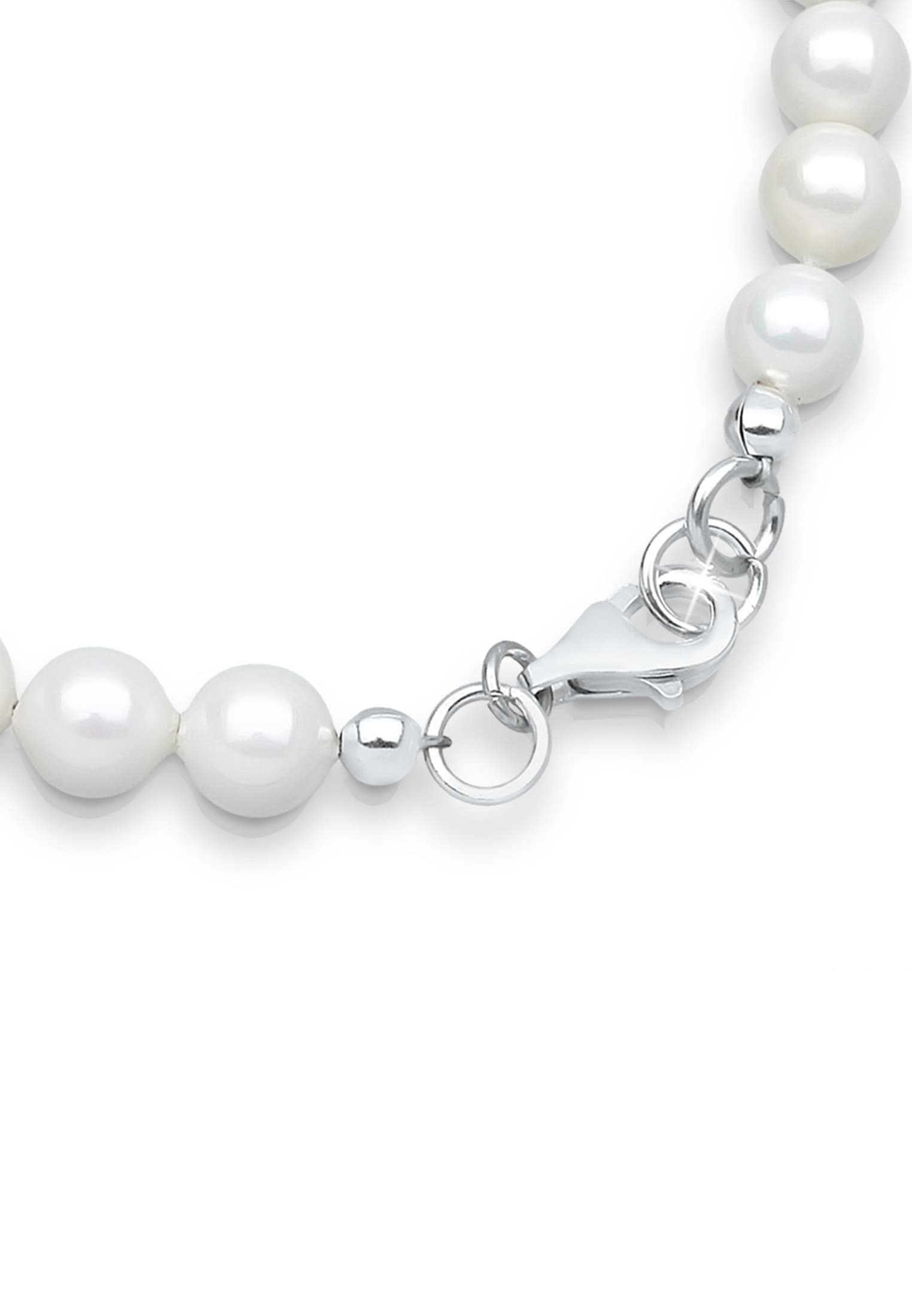 Elli Armkette »Armband Muschelkernperlen Schimmernd 925 Sterling Silber«