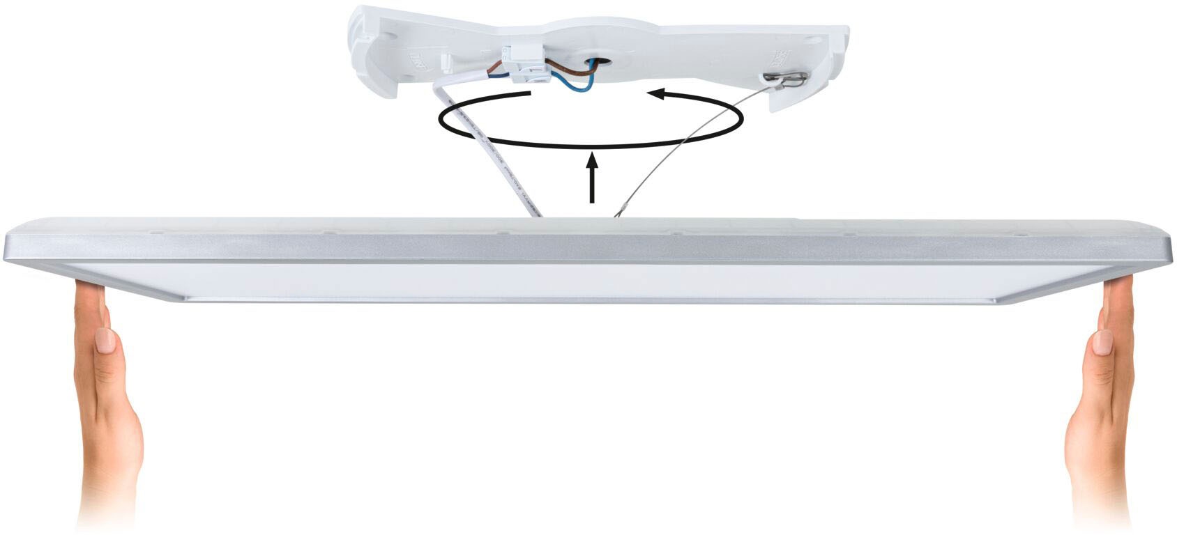 Paulmann LED Panel »Atria Shine 22W 4000K 580x200 Eiche Kunststoff IP44«, 1 flammig, Hintergrundbeleuchtung