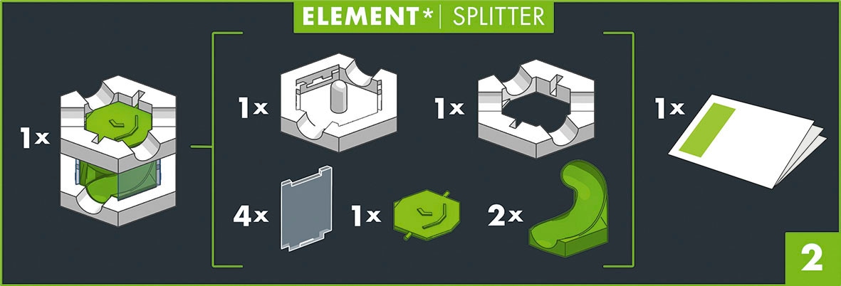 Ravensburger Kugelbahn-Bausatz »GraviTrax PRO Element Splitter«, Made in Europe