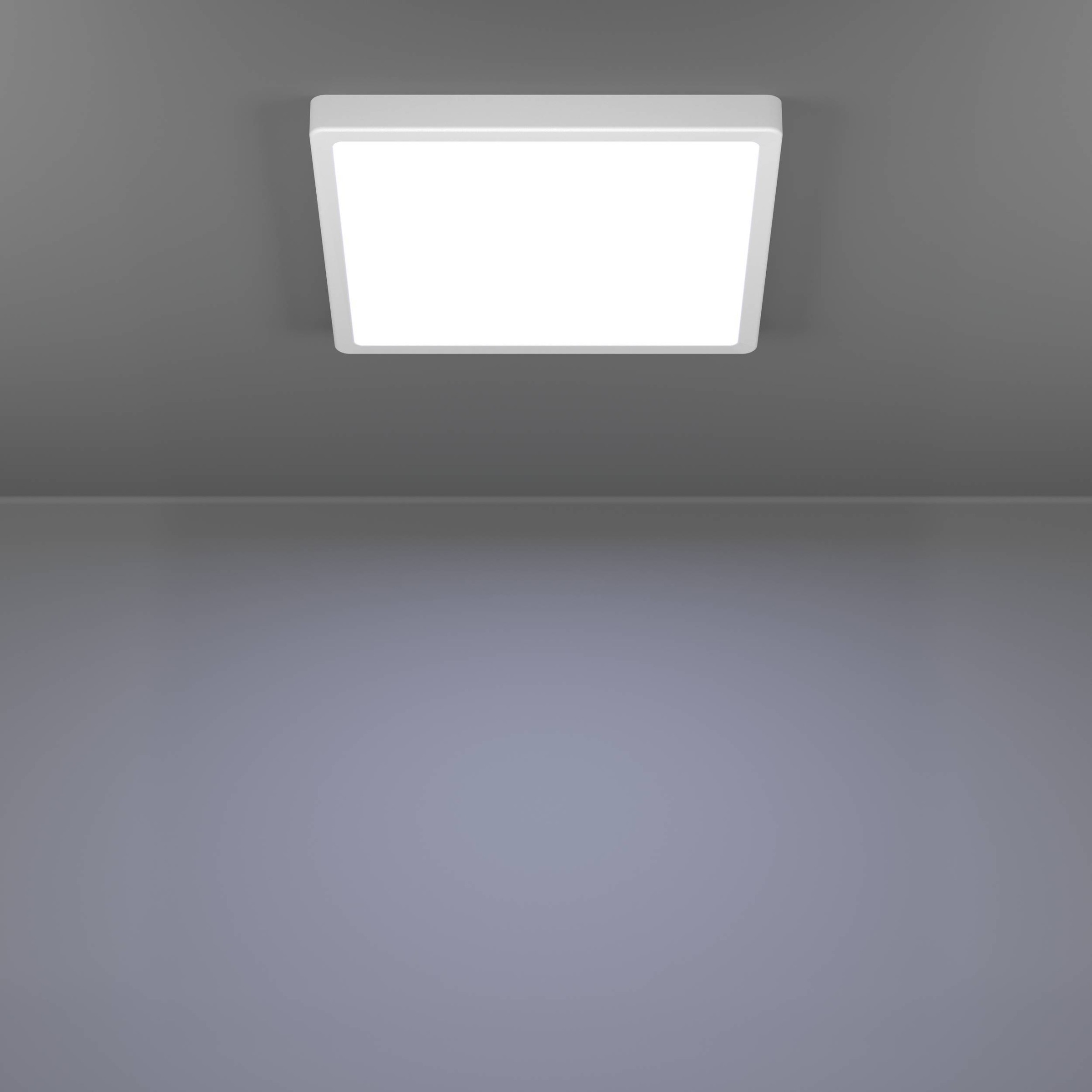 EGLO Aufbauleuchte »Fueva 6 Deckenleuchte, Badlampe Decke, Deckenbeleuchtung, IP44, Lampe« LED-Modul 1 Stk. Kaltweiß | Neutralweiß | Warmweiß Aufbauleuchte - L29 x B29 x H2,5 cm - weiß - 13W inkl.