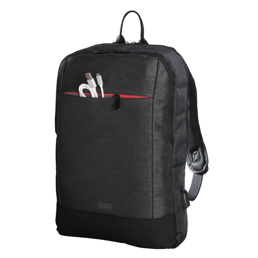 Hama Notebookrucksack »Laptop-Rucksack Manchester bis 44cm 17,3" Schwarz Notebook-Rucksack«