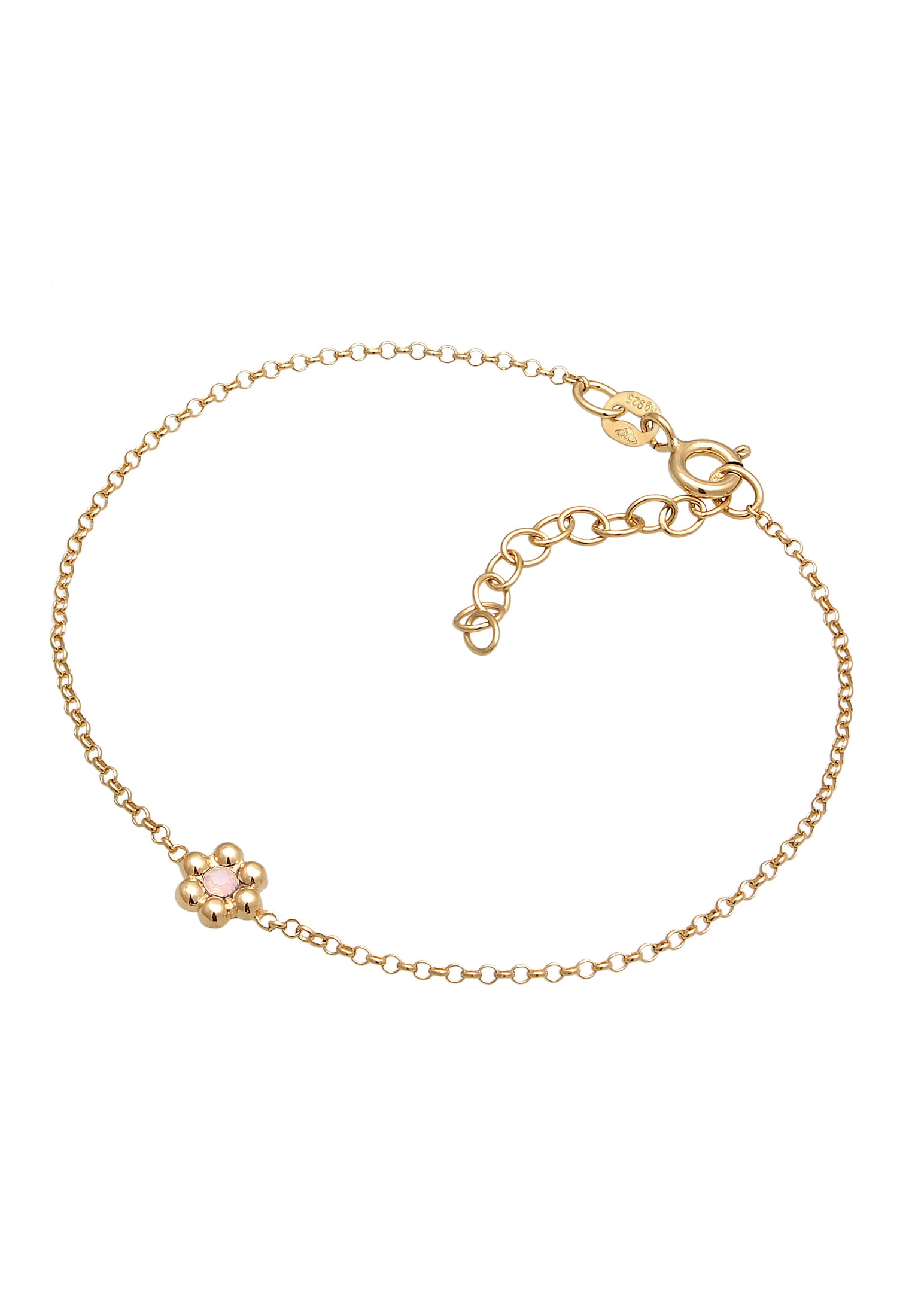 Elli Armkette »Armband Blüte Flower Kristall 925 Silber«