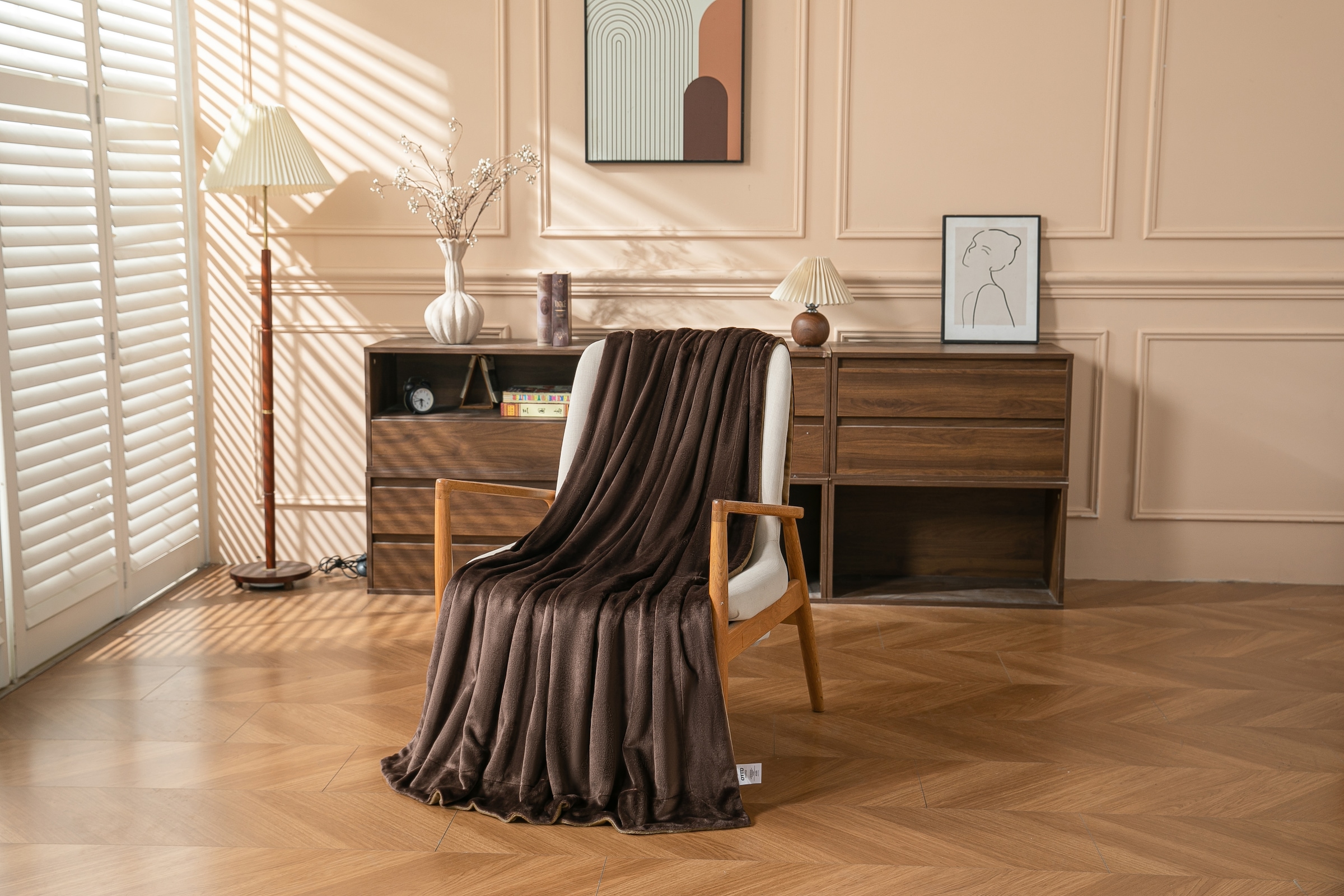 OTTO home Wohndecke »Tobbin, zweifarbig, kuschelweiche Tagesdecke« doppelseitige Wohndecke aus Flannel, verschiedene Größen, zweifarbig