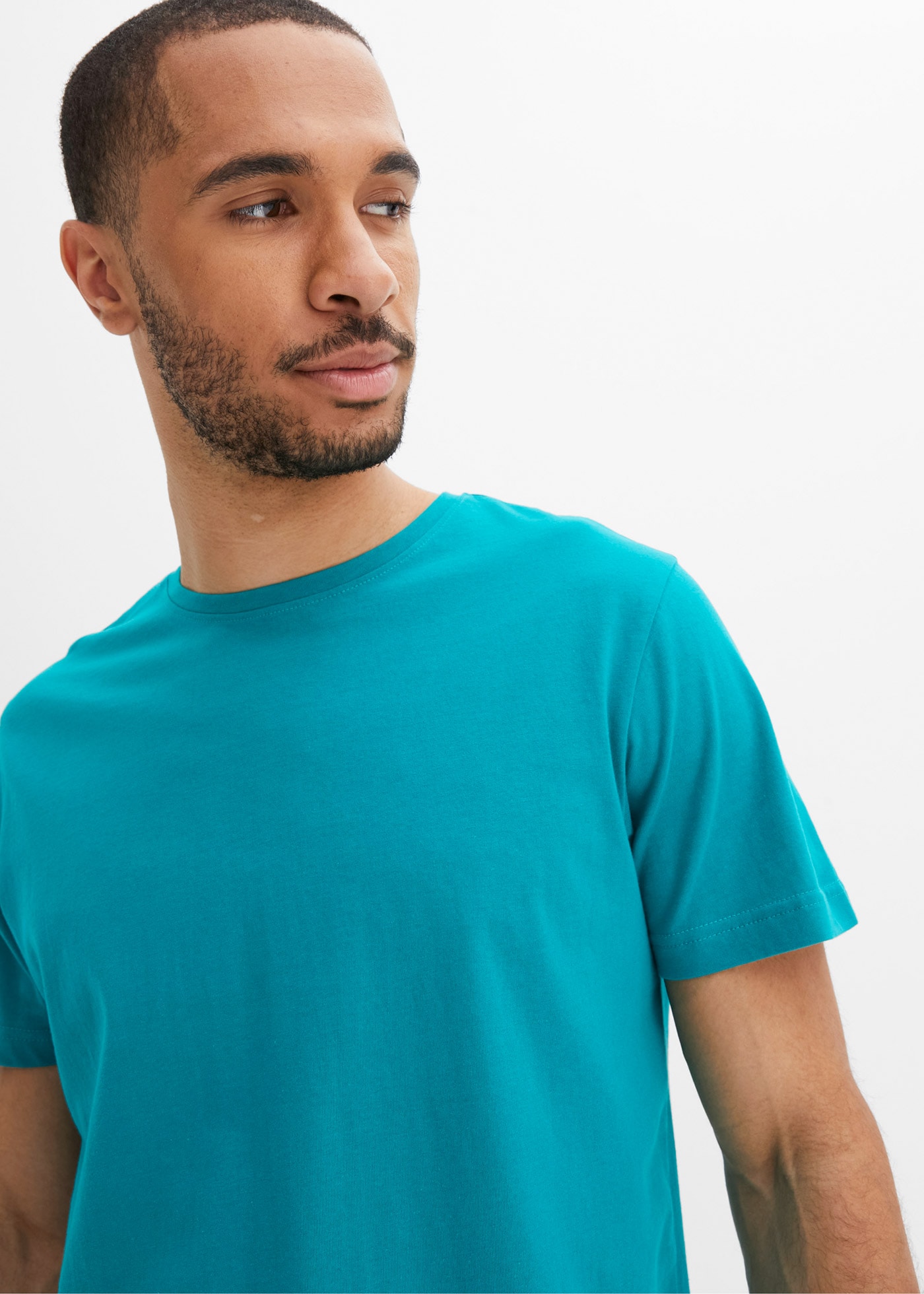 bonprix T-Shirt »T-Shirt (5er Pack)« Packung, 5er, 5 Stk. Regular Fit, Kurzarm, für warme Tage, aus Baumwolle und Viskose