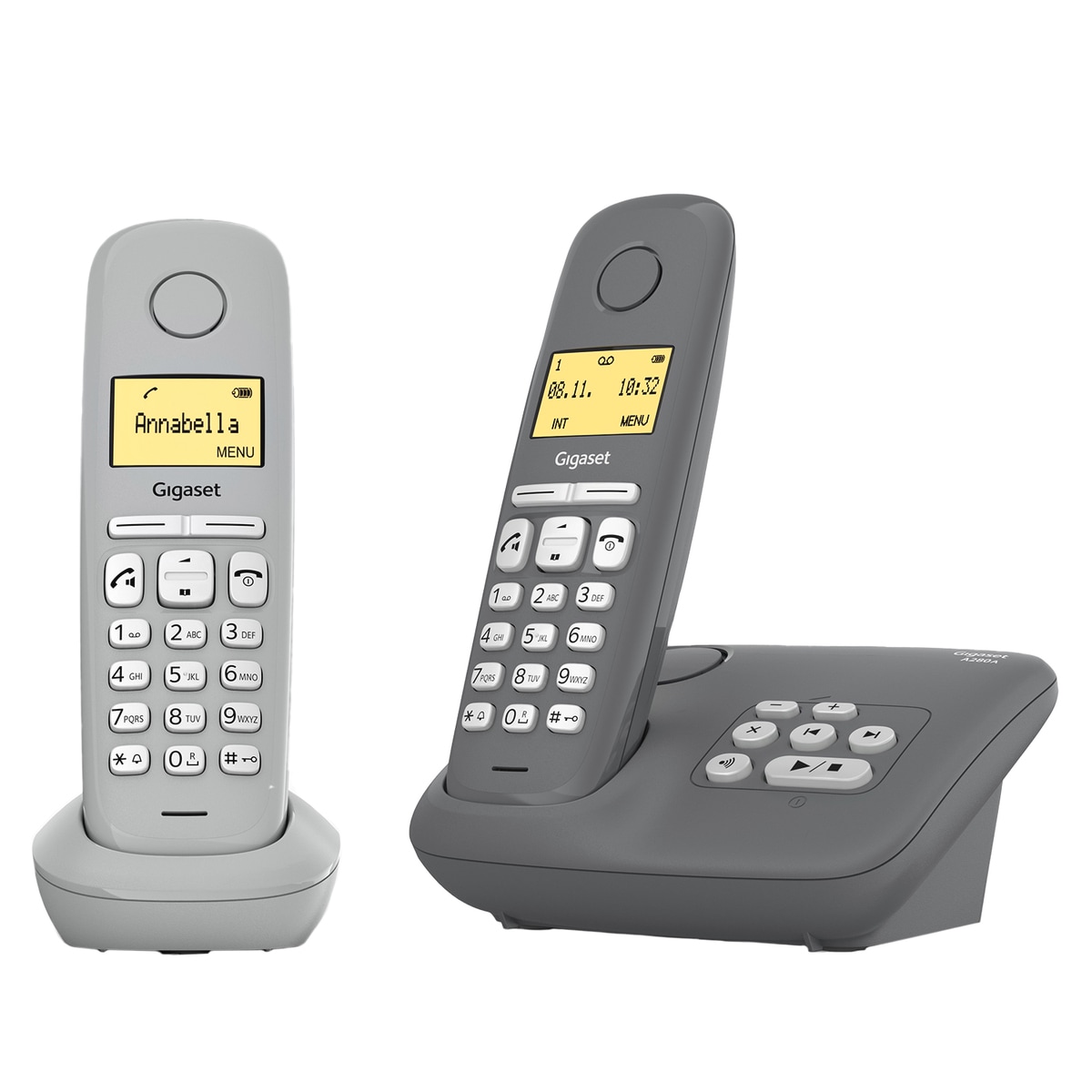 Schnurloses DECT-Telefon »A280A Duo«, (Mobilteile: 2), mit Anrufbeantworter,...