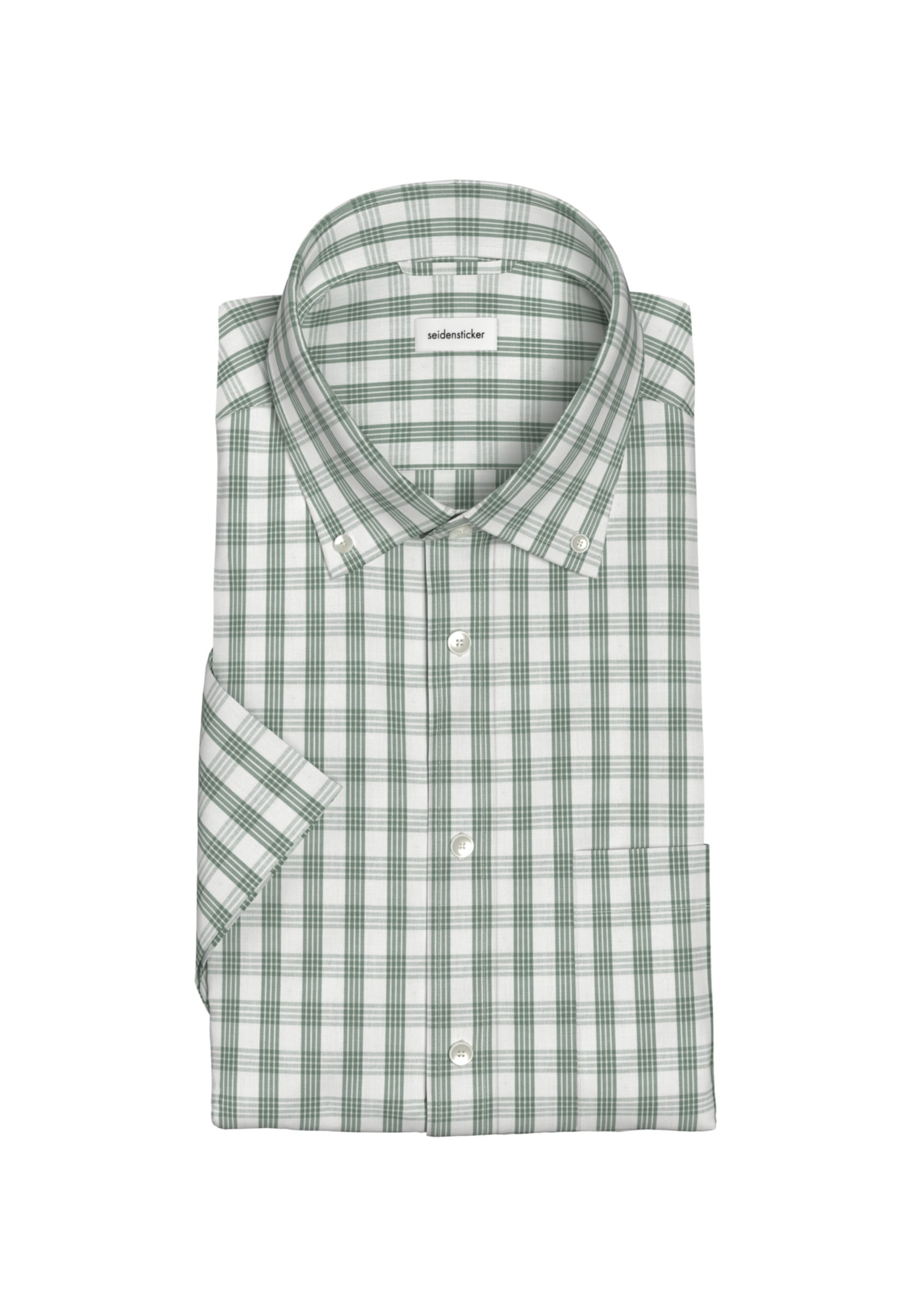 seidensticker Businesshemd »Comfort«, Comfort Kurzarm Button-Down-Kragen Karo