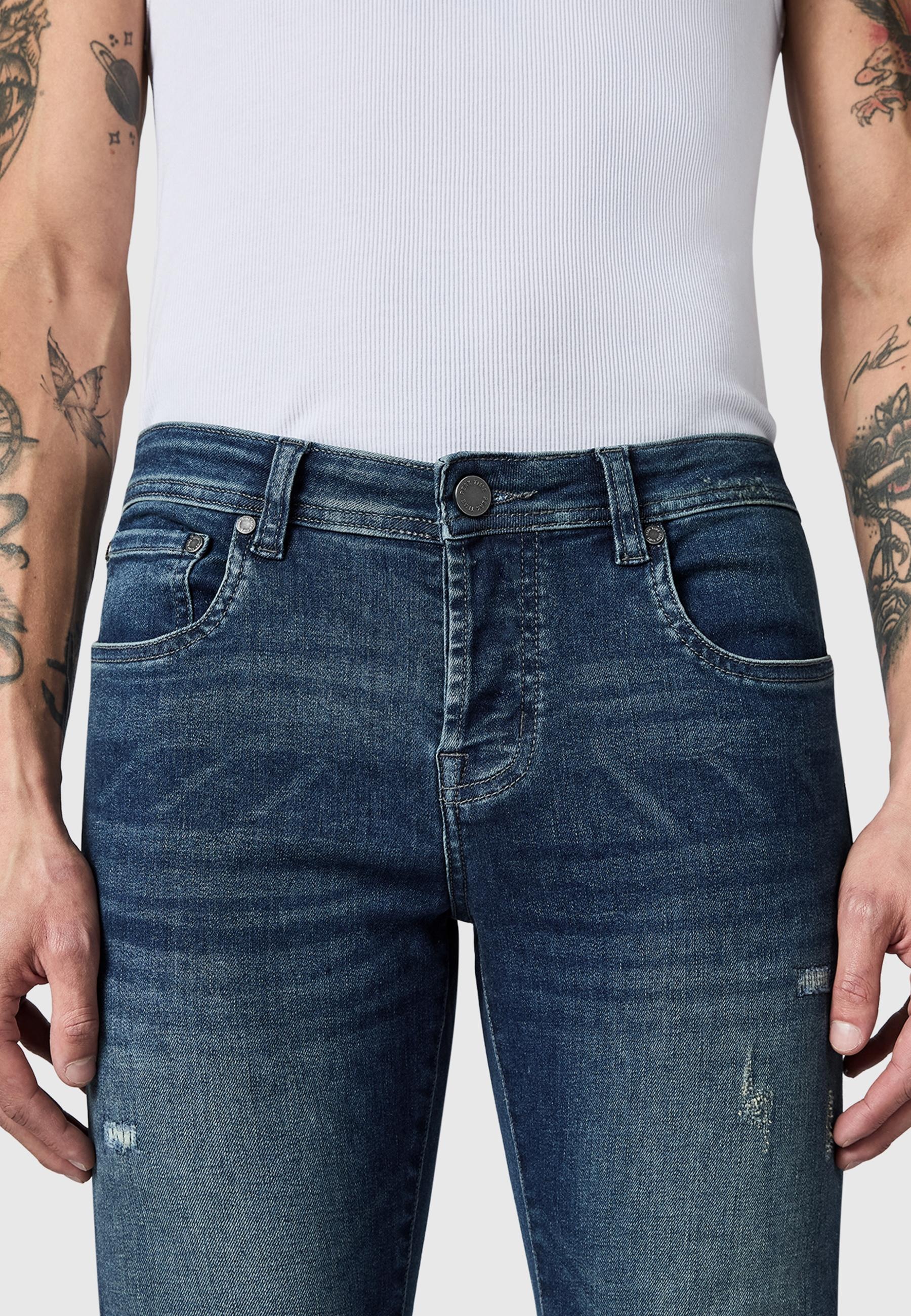 PEAK TIME Slim-fit-Jeans »Slim-fit-Jeans München« Herren Jeans mit Destroyed-Optik