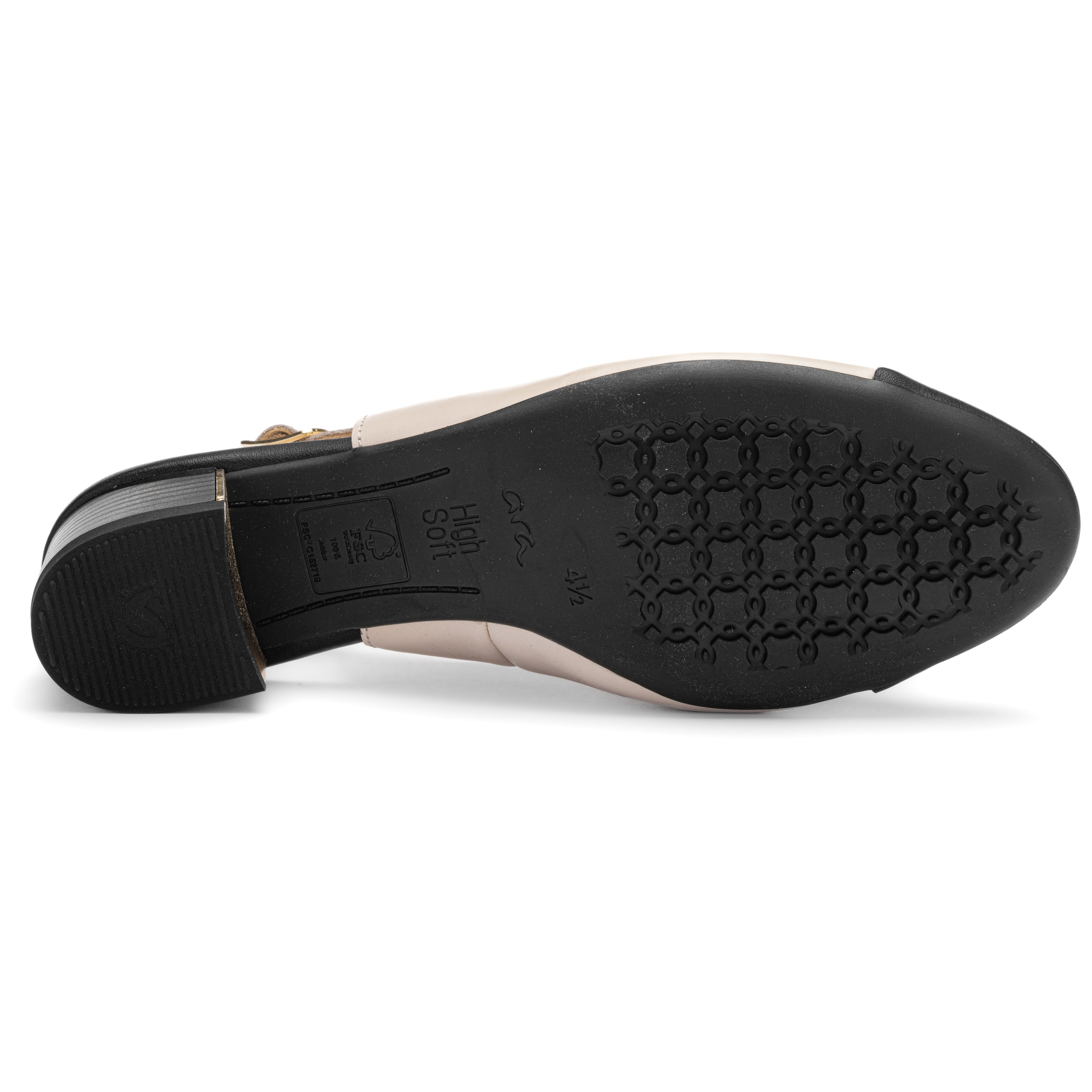 Ara Slingpumps »NIZZA«  Blockabsatz, Festtagsschuh, Abendschuh, Kontrastbesatz