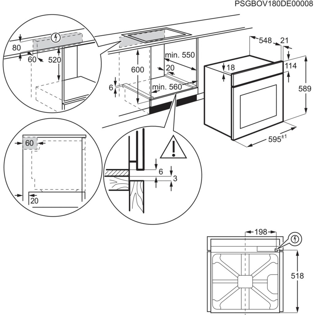 AEG Backofen-Set »TEAMHHB«, BES33101ZM, mit Teleskopauszug nachrüstbar