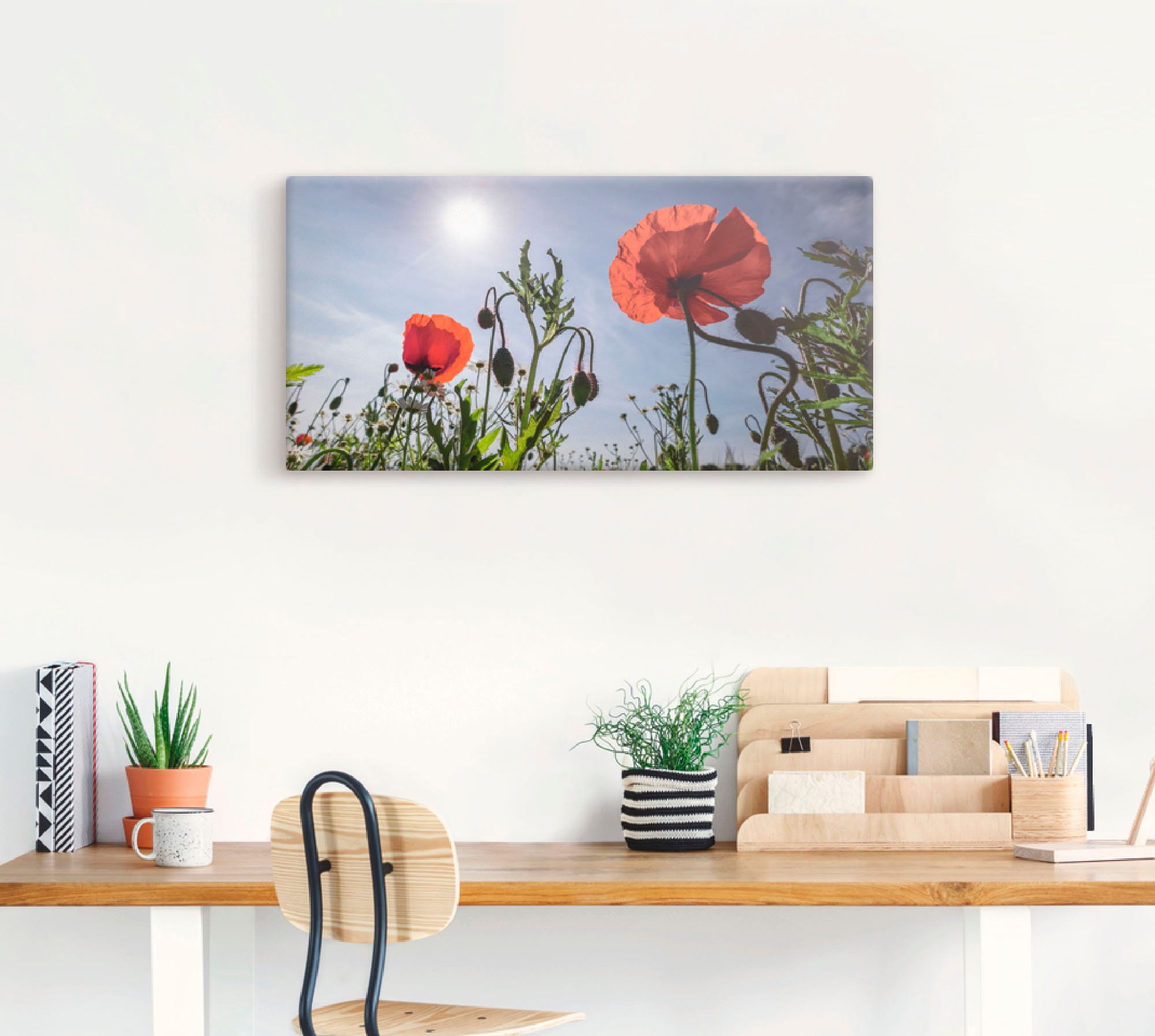 Artland Wandbild »Mohnblumen im Frühling«, Blumenwiese, (1 St.), als Alubild, Outdoorbild, Leinwandbild in verschied. Größen