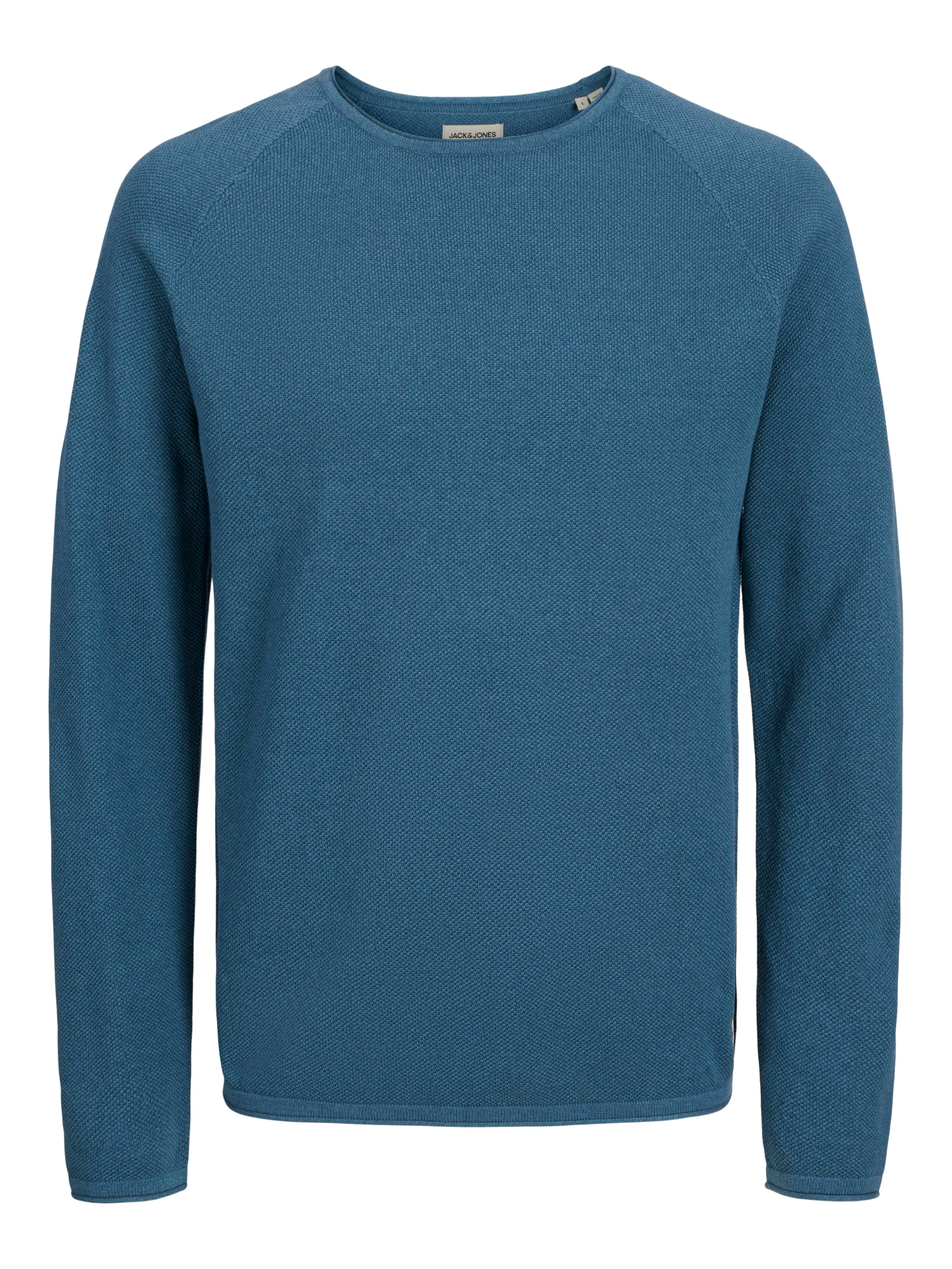 Jack & Jones Rundhalspullover »JJEHILL KNIT CREW NECK NOOS«, mit Strukturstrick
