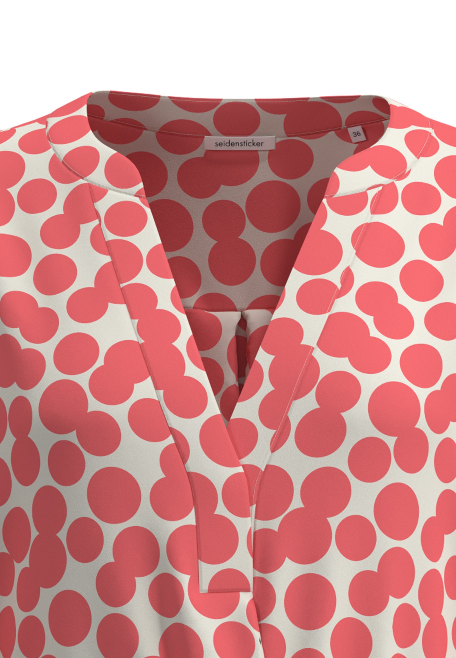 seidensticker Sommerkleid »Schwarze Rose«, Langarm Kragen Punkte