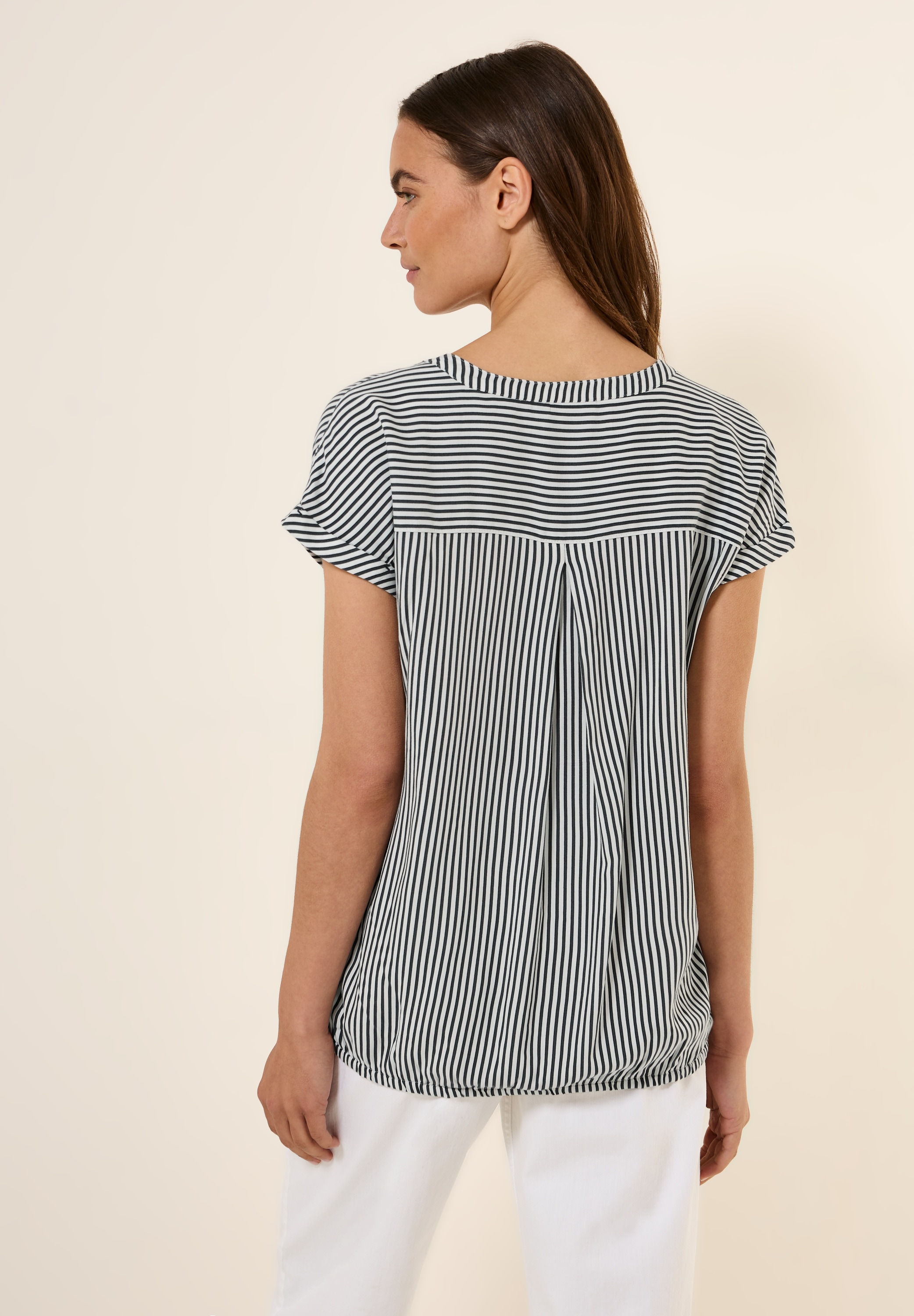 Cecil Kurzarmbluse, im Streifen-Look