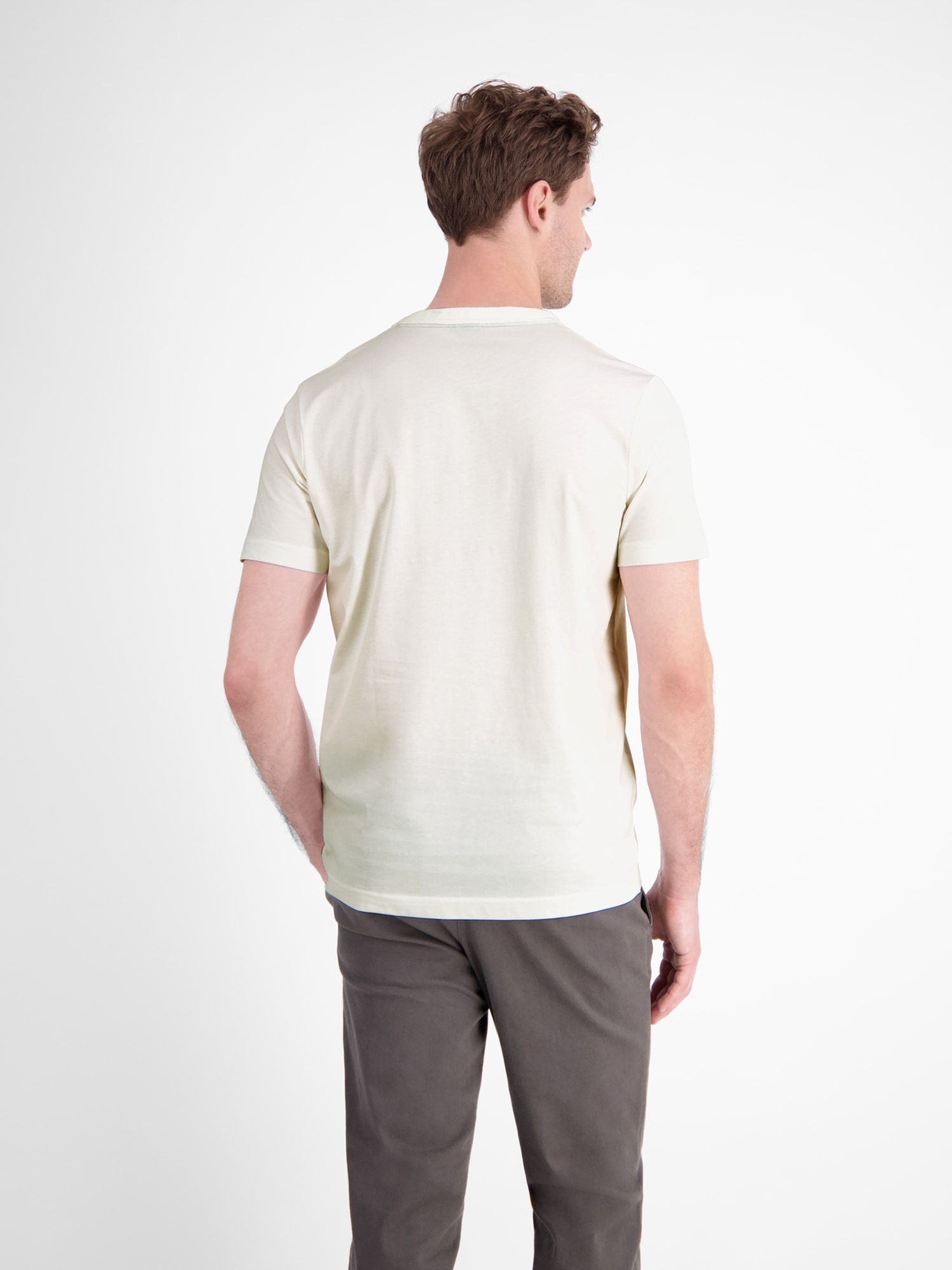 LERROS T-Shirt »Unifarbenes T-Shirt mit Brustprint«