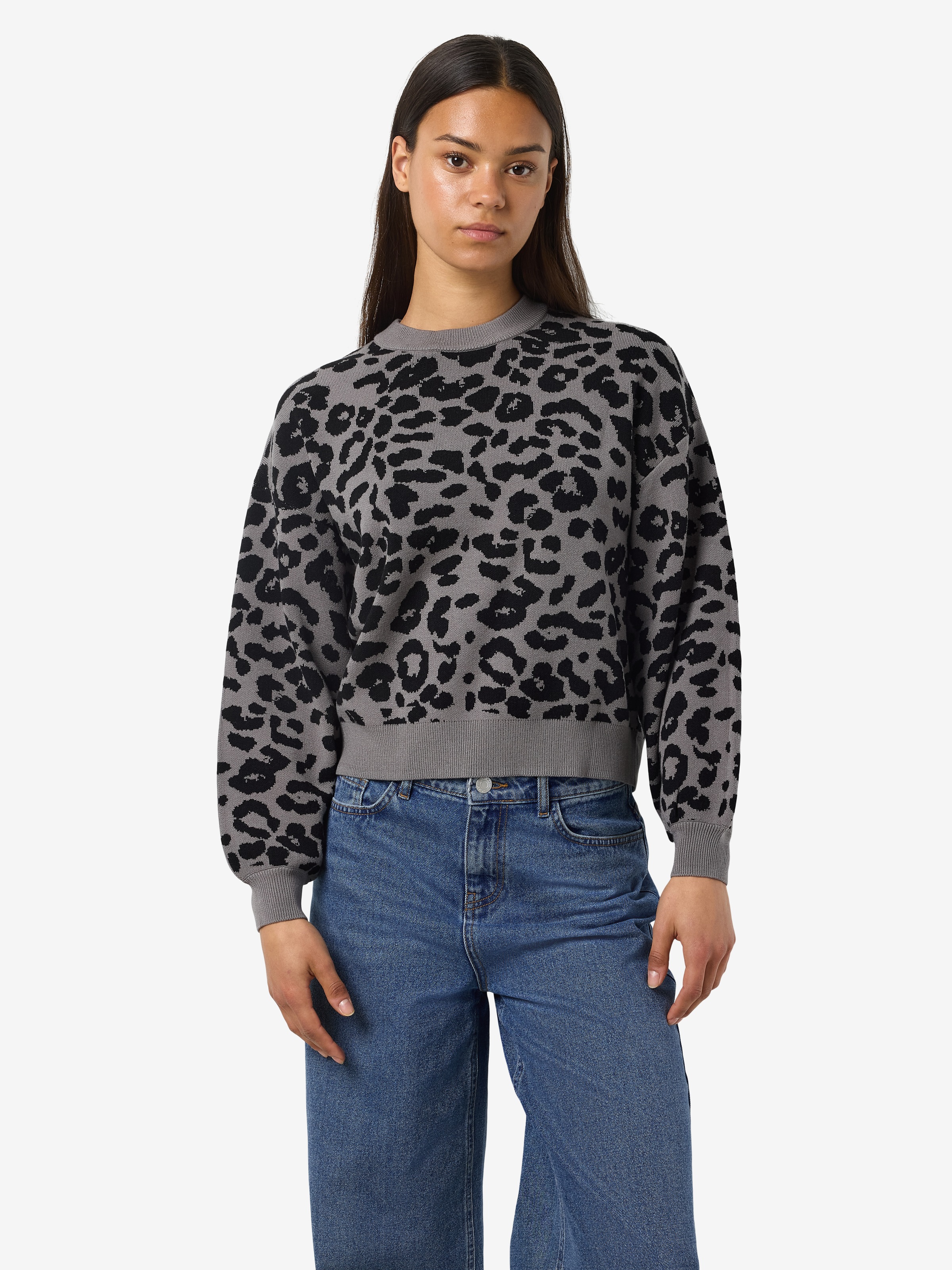 Noisy may Strickpullover »NMCHARLOTT L/S O-NECK KNIT FWD NOOS«