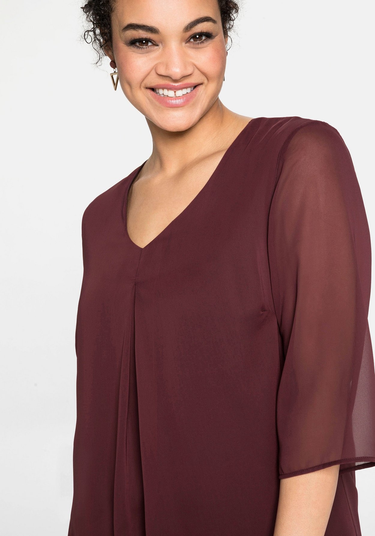 Sheego Tunika »Tunika im Lagenlook, mit Chiffon«