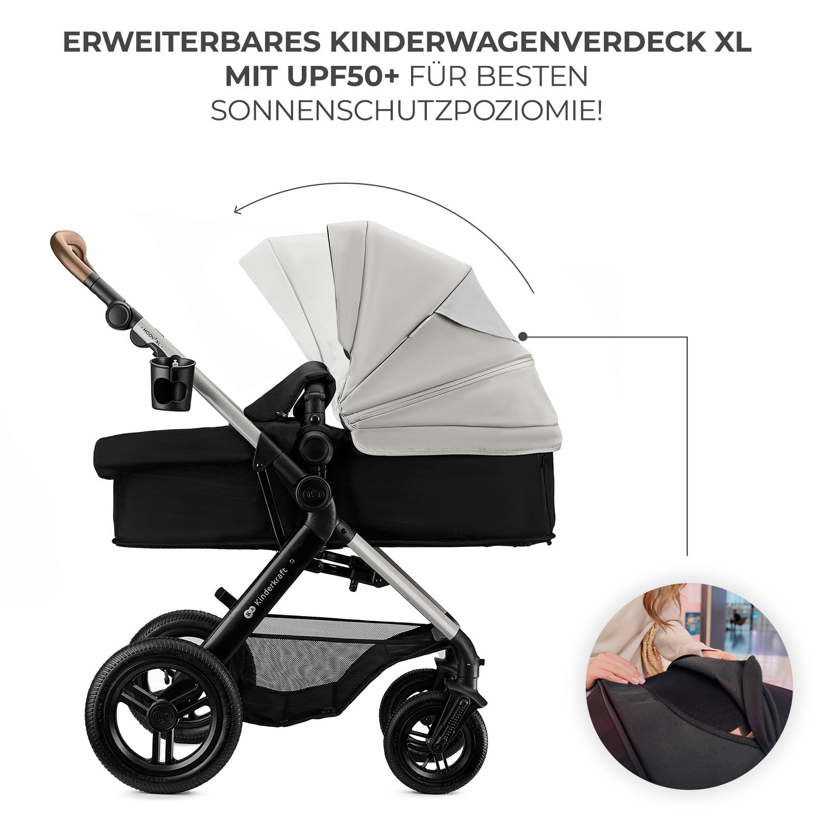 Kinderkraft Kombi-Kinderwagen »MOOV 2 XL« 27 kg mit Luftreifen