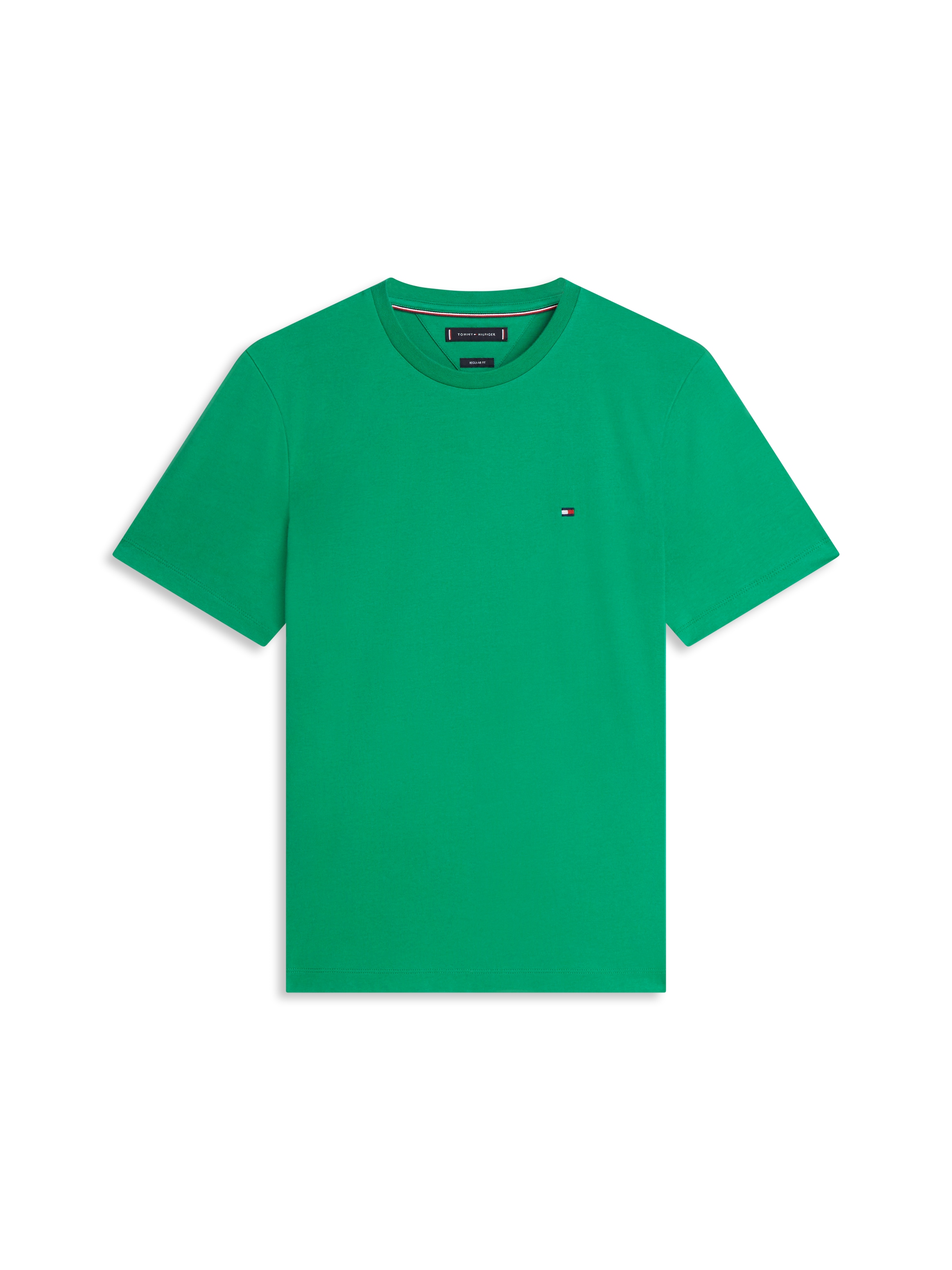 Tommy Hilfiger T-Shirt »ESSENTIAL REGULAR FIT SOLID  mit Stickerei« unifarben, casual, Baumwolle, Rundhals