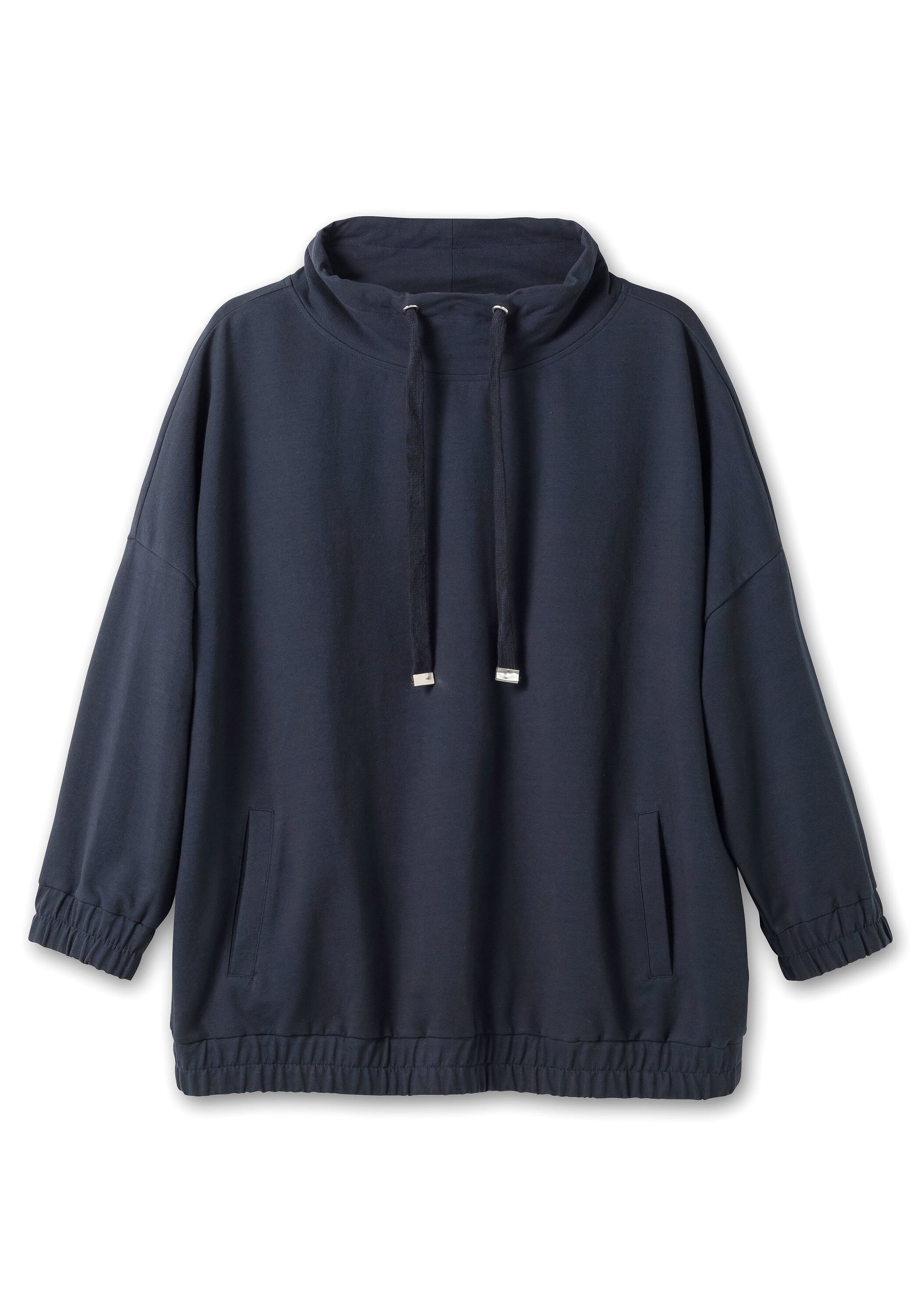 Sheego Sweatshirt »Sweatshirt mit Stehkragen und Gummibündchen«, mit Stehkragen und Gummibündchen