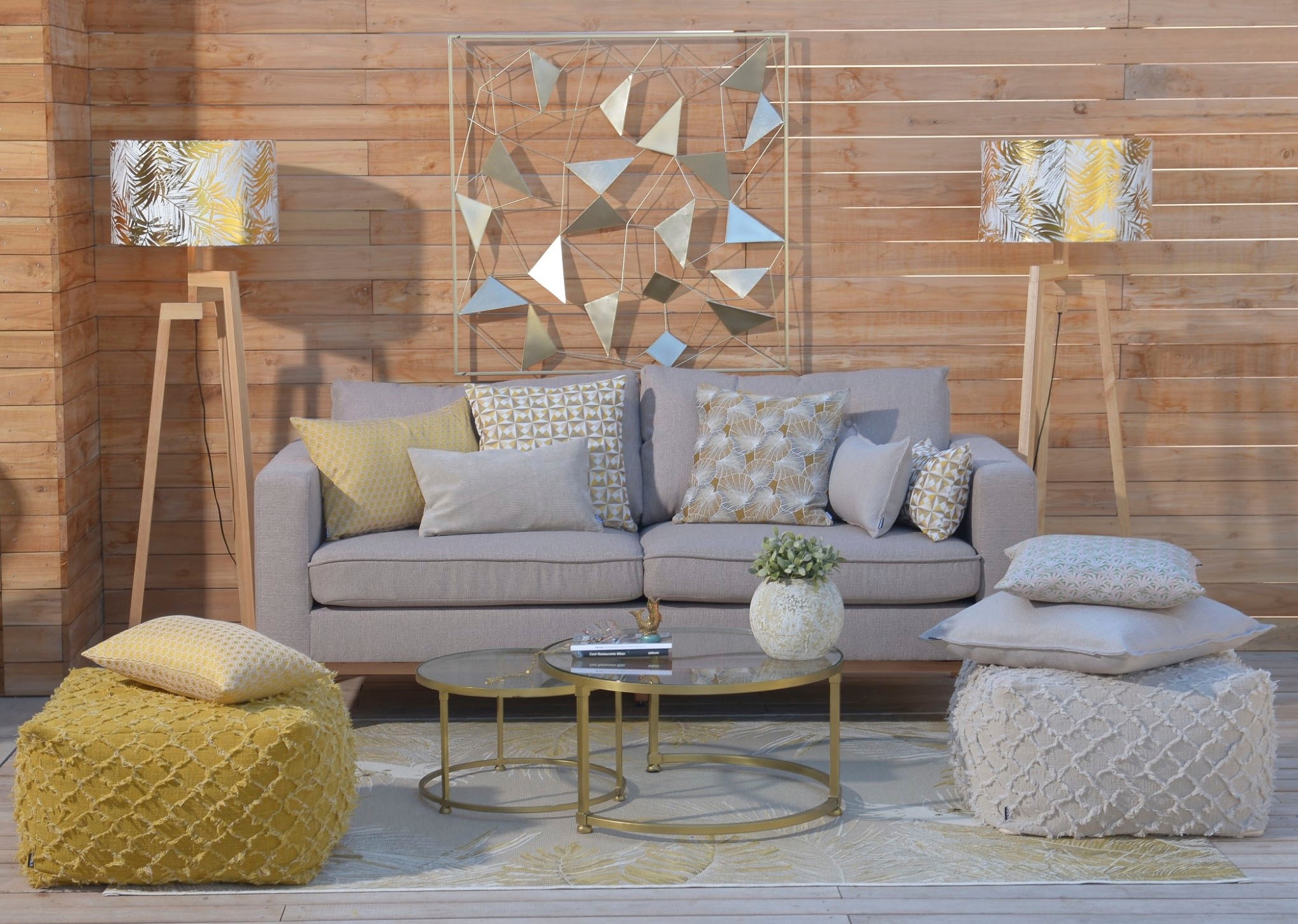 H.O.C.K. Dekokissen »Cinny« Geometrisch gemustert, Kissenhülle mit Füllung, 1 Stück