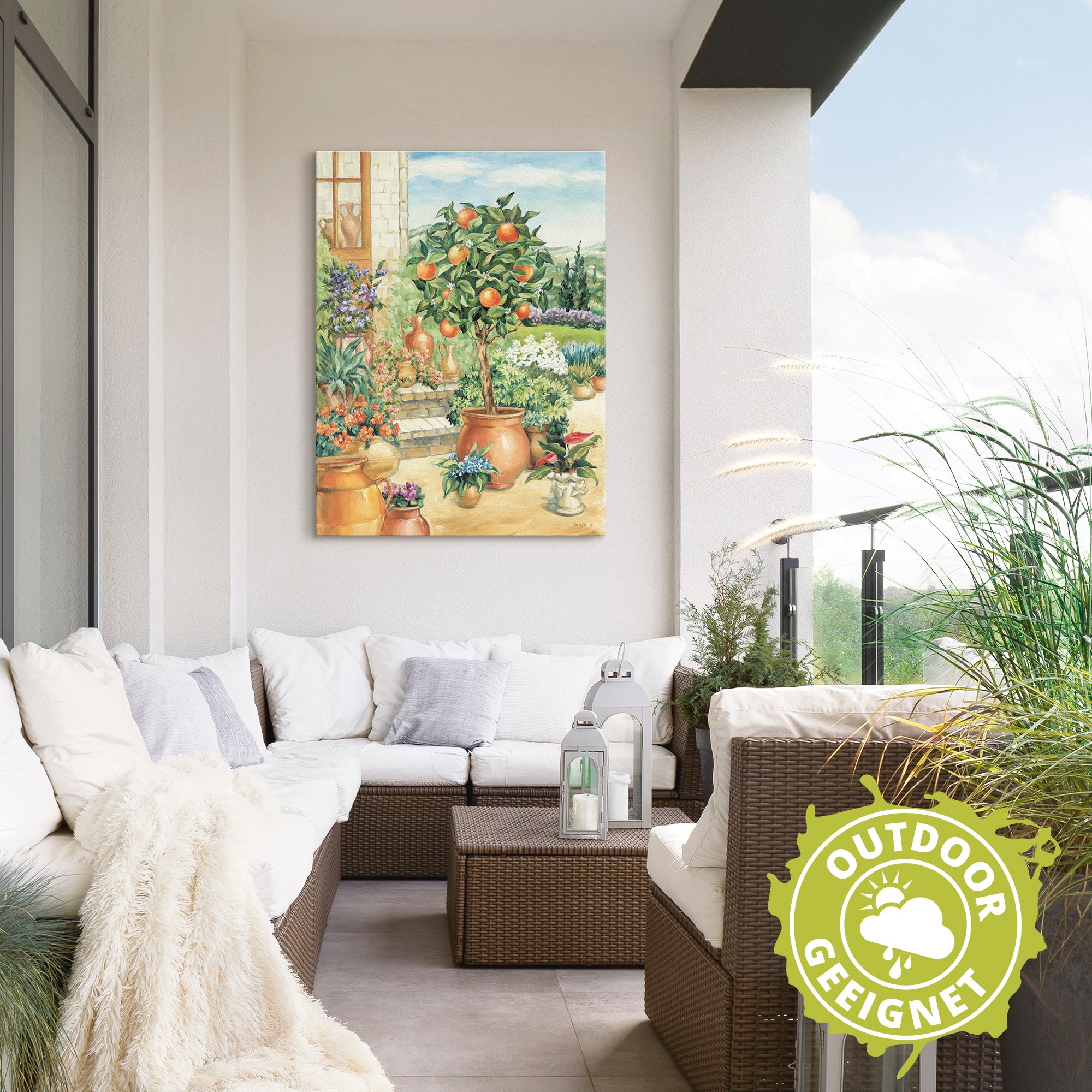 Artland Wandbild »Orangenbaum im Garten« Garten 1 Stk. tlg. als Alubild, Leinwandbild in verschied. Größen