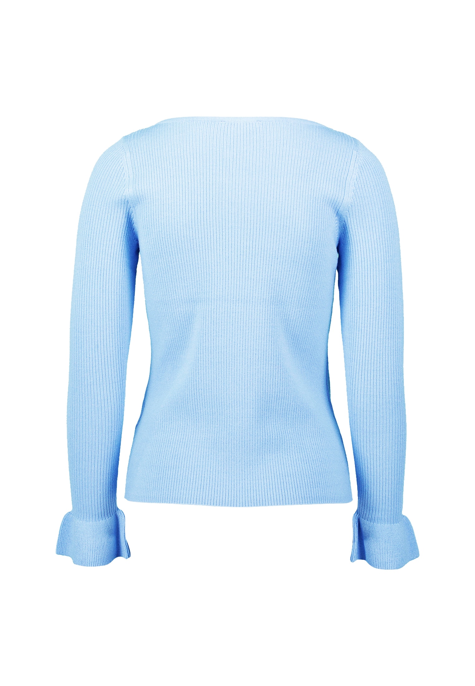Zero Rundhalspullover »Pullover mit Volants am Ärmel«