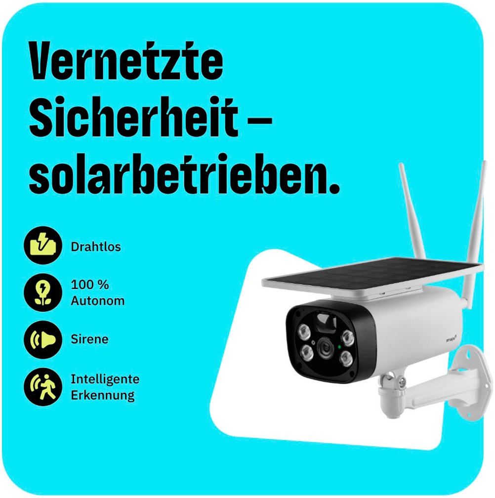 Omajin by Netatmo Überwachungskamera »Solar OMA-OSC-01-EU Solar mit Akku«, Außenbereich