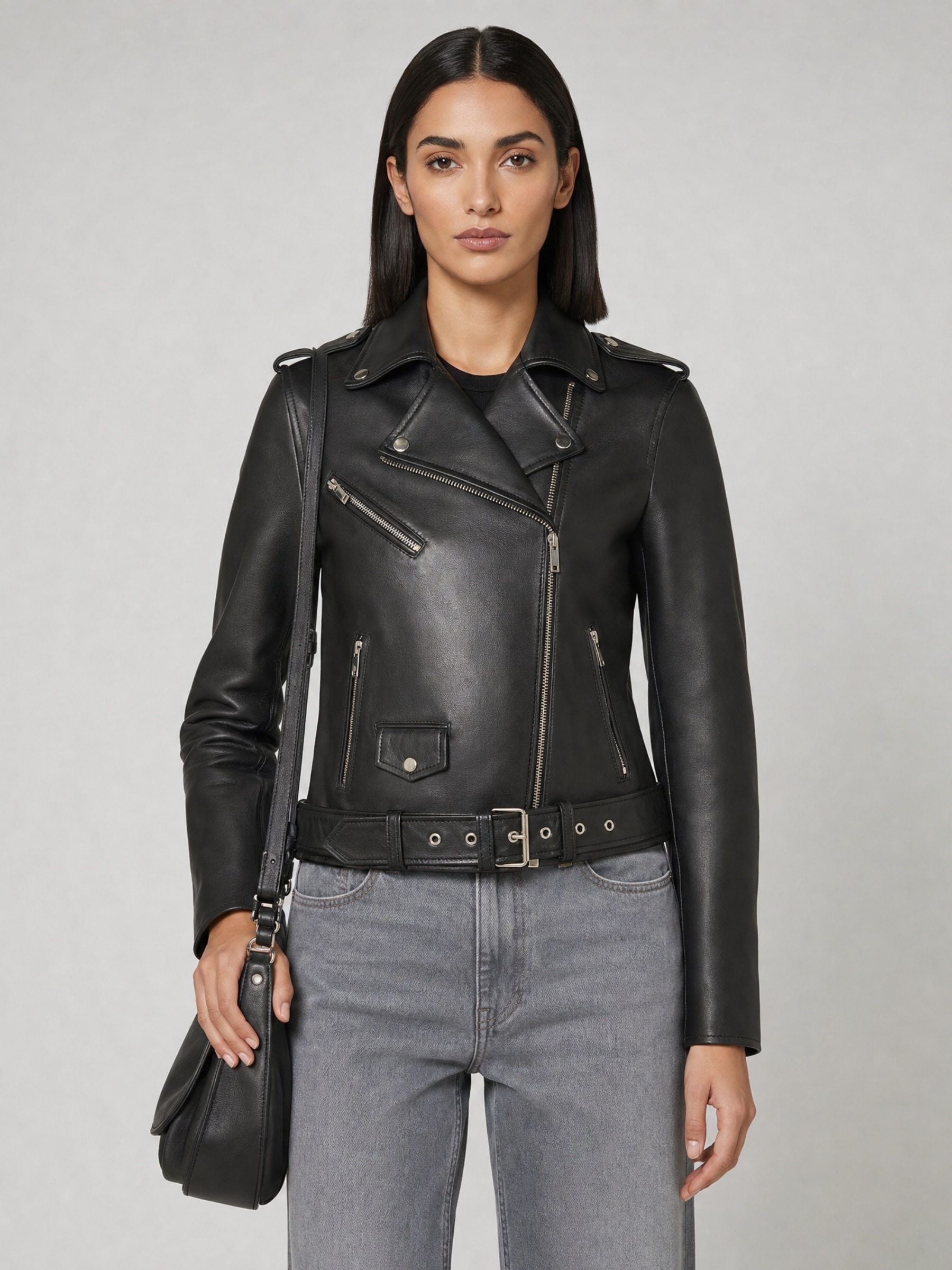 RICANO Bikerjacke »Lederjacke Yara« Handgefertigt aus echtem Leder