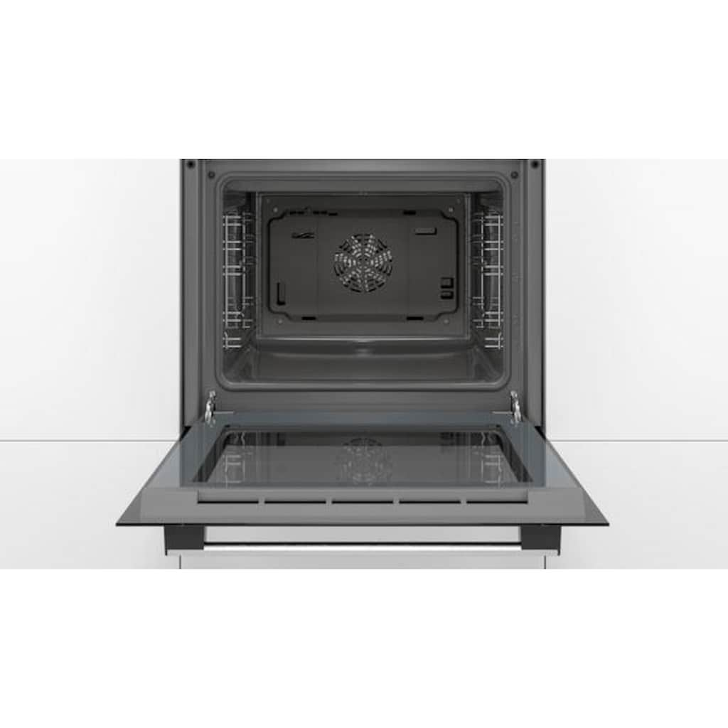 BOSCH Einbaubackofen »HBF133BR0«, Serie 2, HBF133BR0, mit Teleskopauszug nachrüstbar, ecoClean Direct