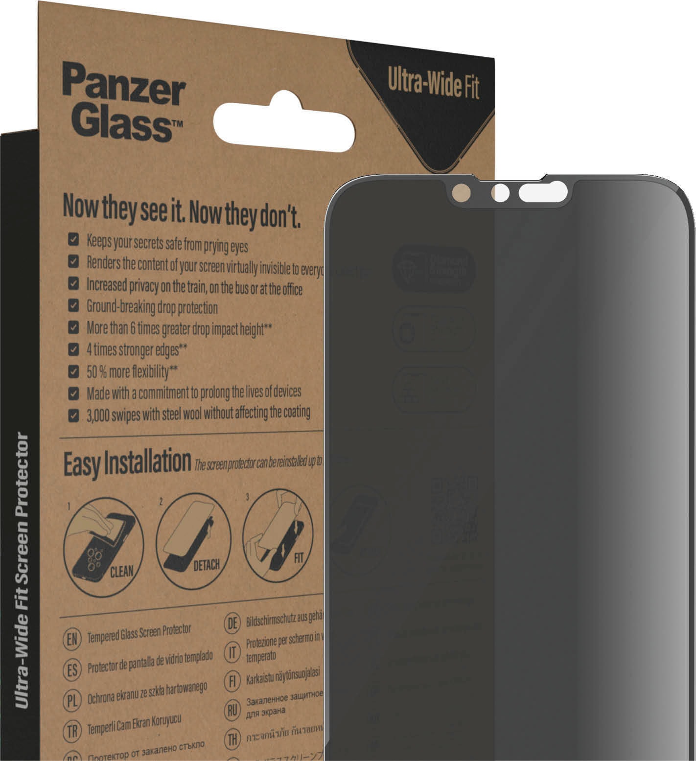 PanzerGlass Displayschutzglas »iPhone 14 Plus/13 Pro Max Ultrawide Privacy AB«