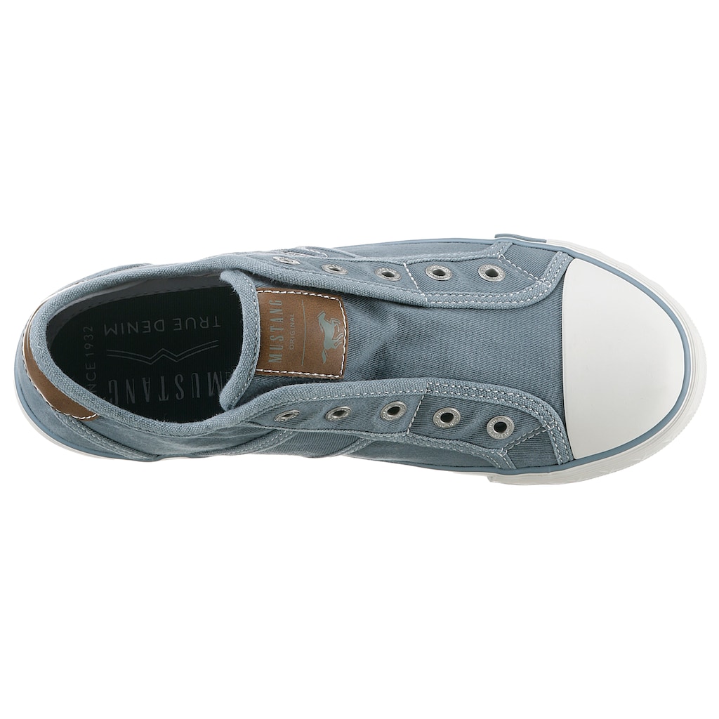 Mustang Shoes Slip-On Sneaker, Slipper, Sommerschuh, Freizeitschuh mit praktischem Gummizug