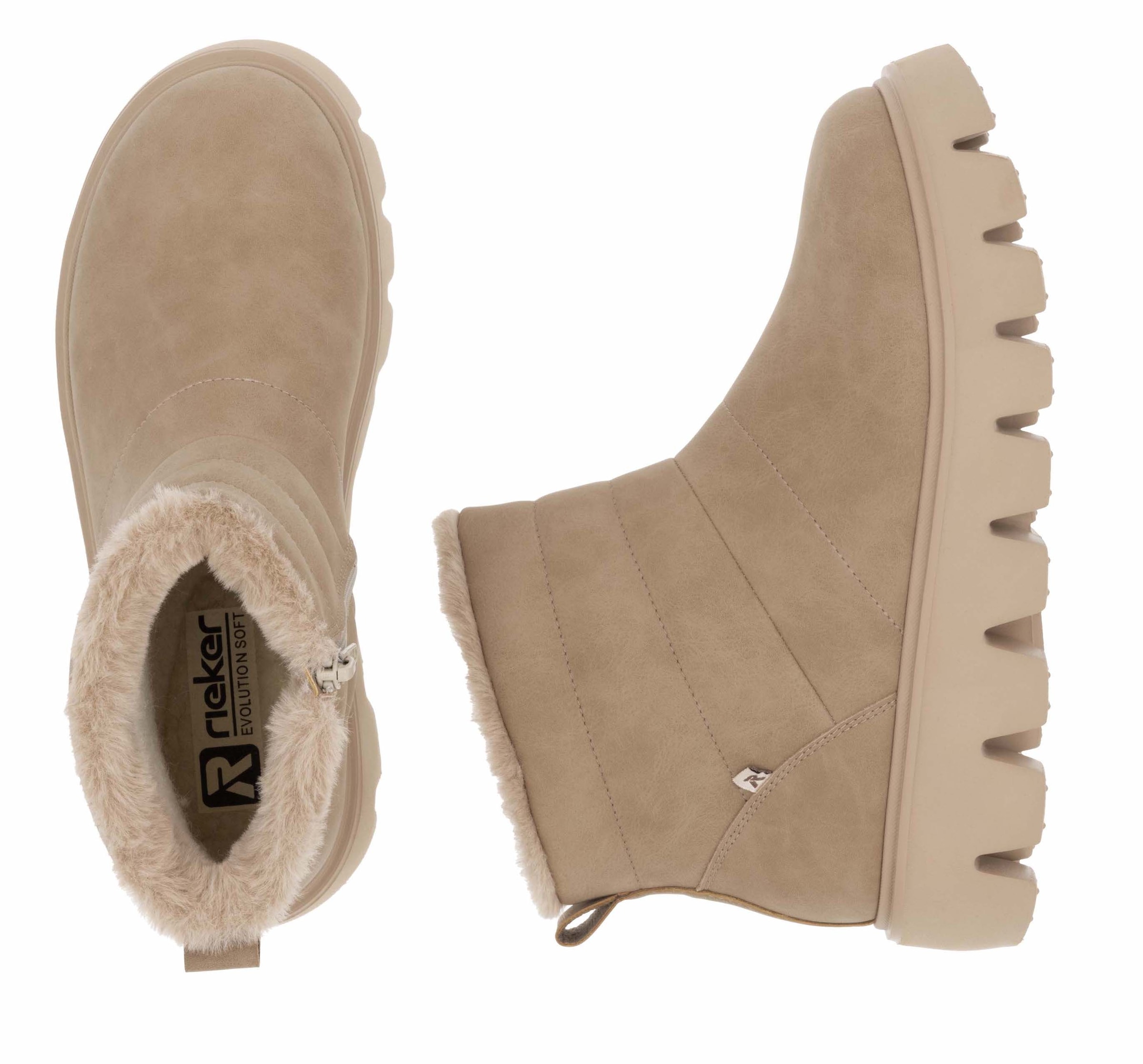 RIEKER Sport Winterboots, Schlupfboots, Stiefelette mit herausnehmbarer Soft-Einlage