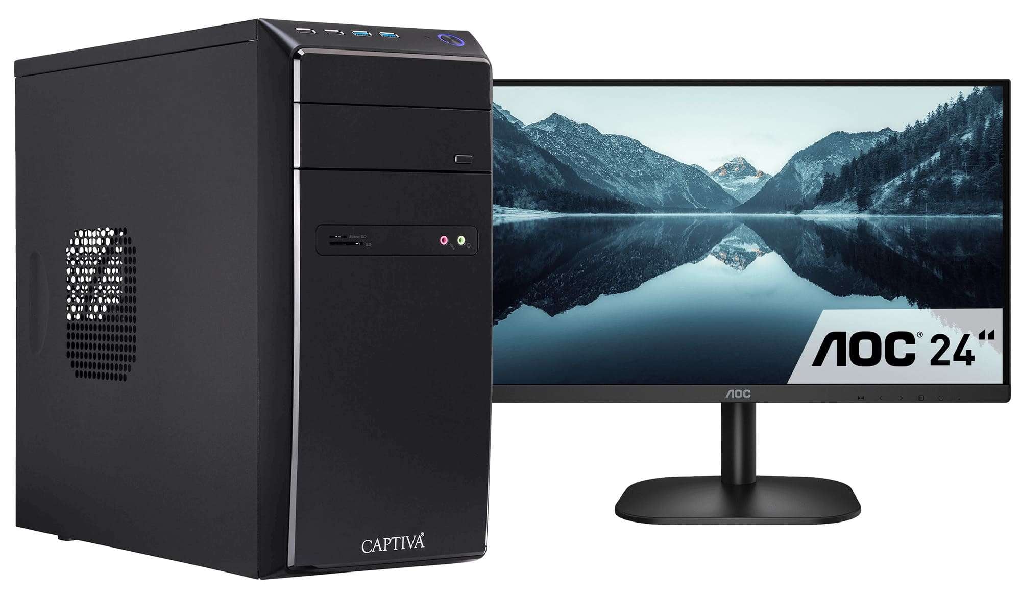 CAPTIVA Business-PC-Komplettsystem »Power Starter I67-213 TFT Bundle« 23,80 ″ Intel® Core i5 UHD Graphics 8 GB RAM 480 GB SSD
