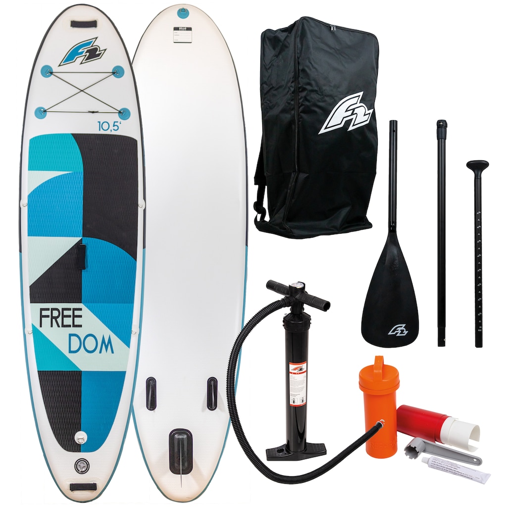 F2 SUP-Board »Freedom 10,5"«, (mit Paddel, Pumpe und Transportrucksack)