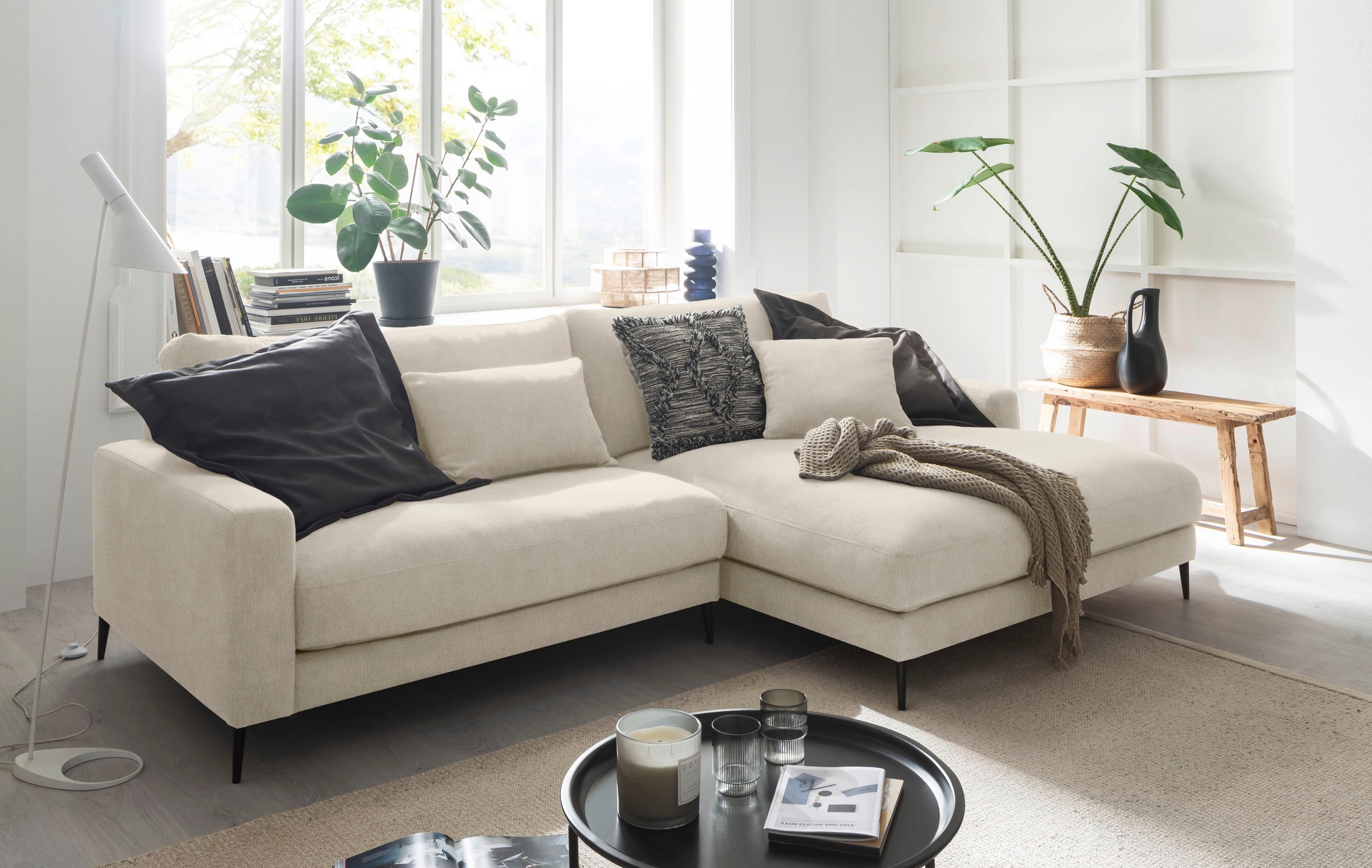 INOSIGN Ecksofa »Downtown Gemütliches Loungemöbel zum Relaxen L-Form«, weicher Sitzkomfort, B/T/H: 272/170/84 cm