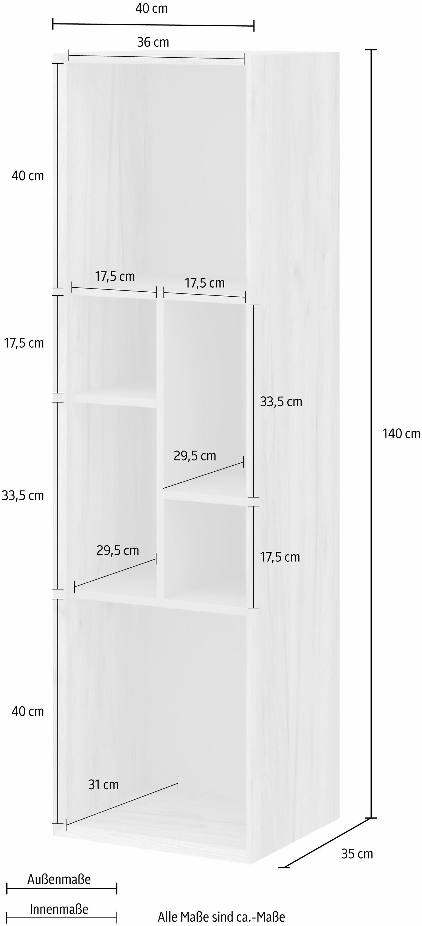 GERMANIA Wandregal »Calvi«, Höhe 140 cm
