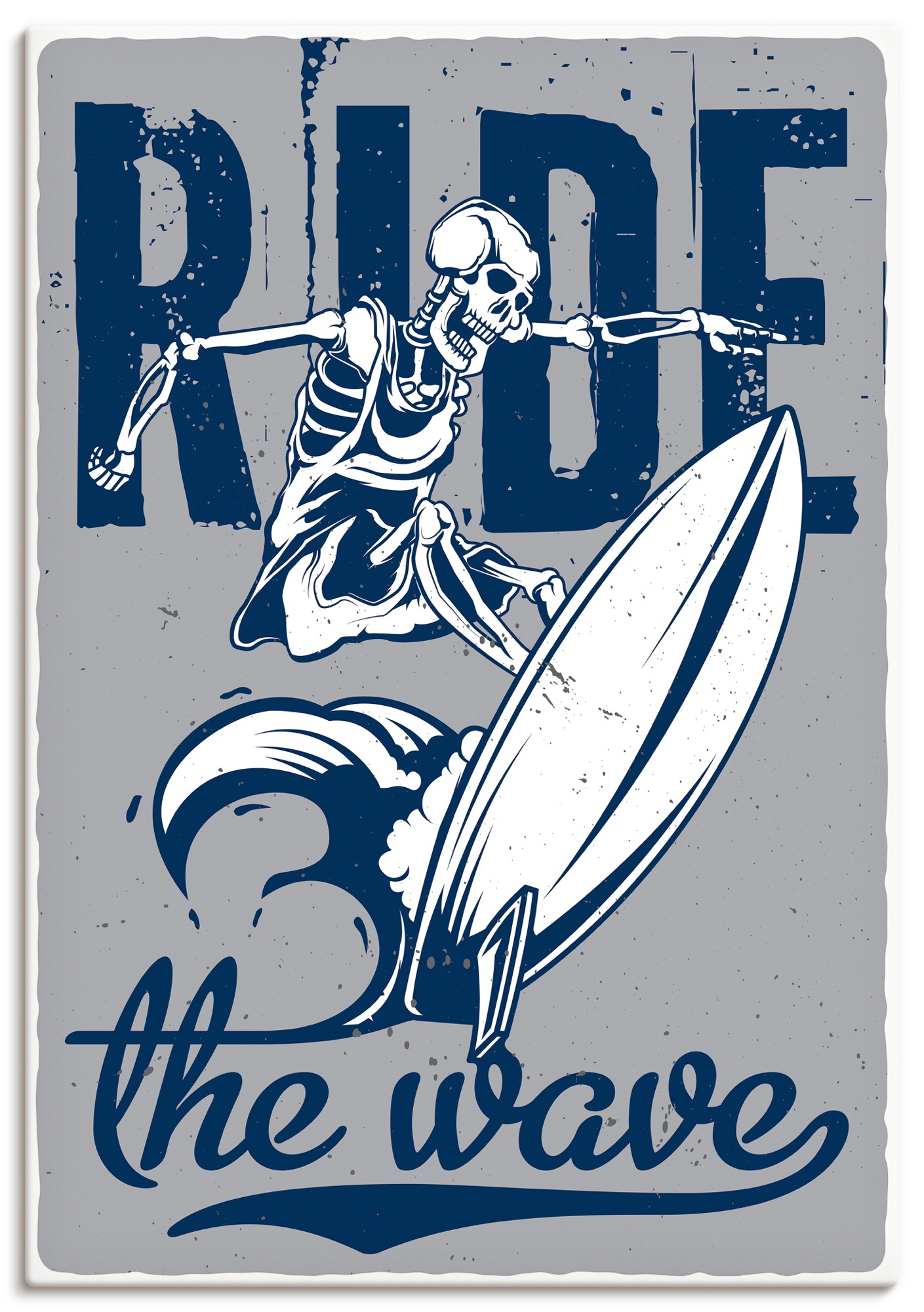 Artland Wandbild "Reite die Welle" 1 Stk. tlg. als Alubild, Leinwandbild, Poster, Wandaufkleber in verschied. Größen