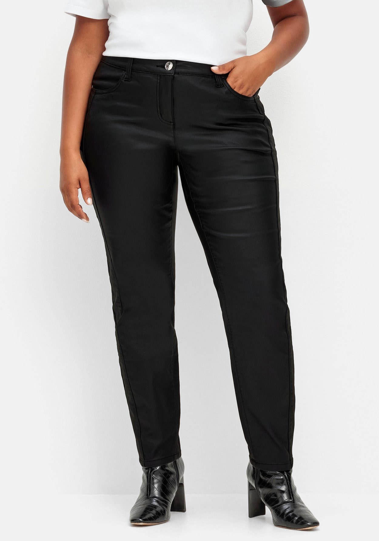 Sheego Stretch-Hose »Thermohose mit Beschichtung, Innenseite weich angeraut«