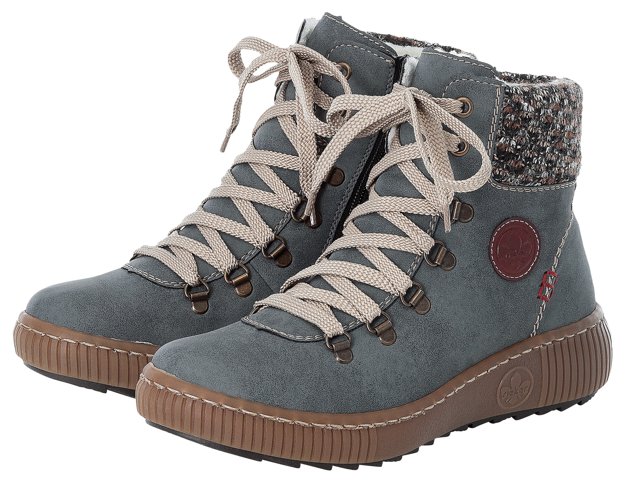 Rieker Winterboots, Winterstiefelette, Schnürboots, Outdoorboots mit Warmfutter