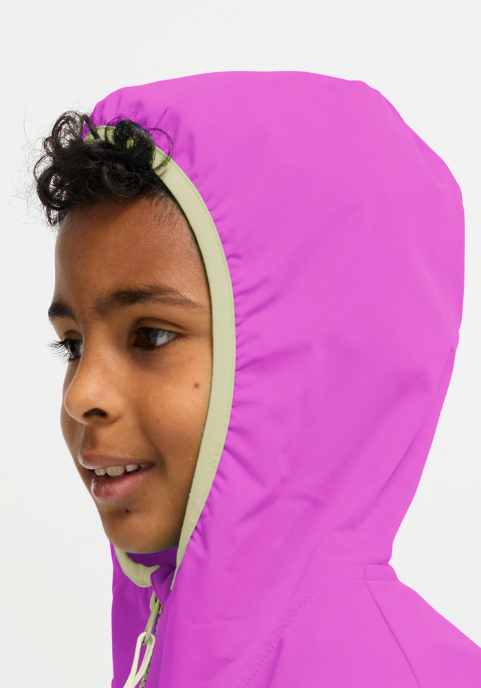 Jack Wolfskin Softshelljacke »SANDBIRD HOODED JKT K« mit Kapuze Winddicht, atmungsaktiv, Übergangsjacke