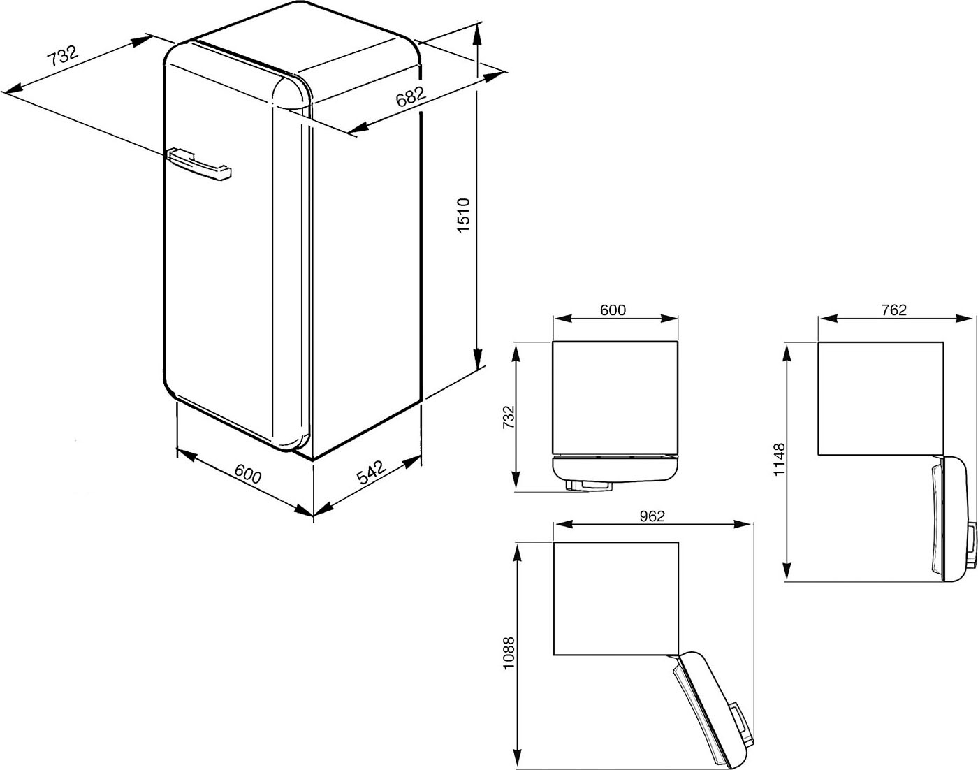 Smeg Kühlschrank »FAB28RDEG5«