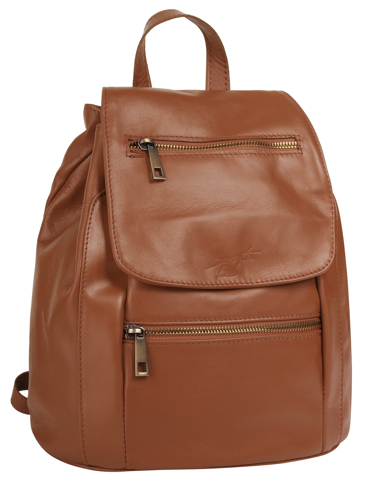 Samantha Look Cityrucksack, echt Leder, Made in Italy