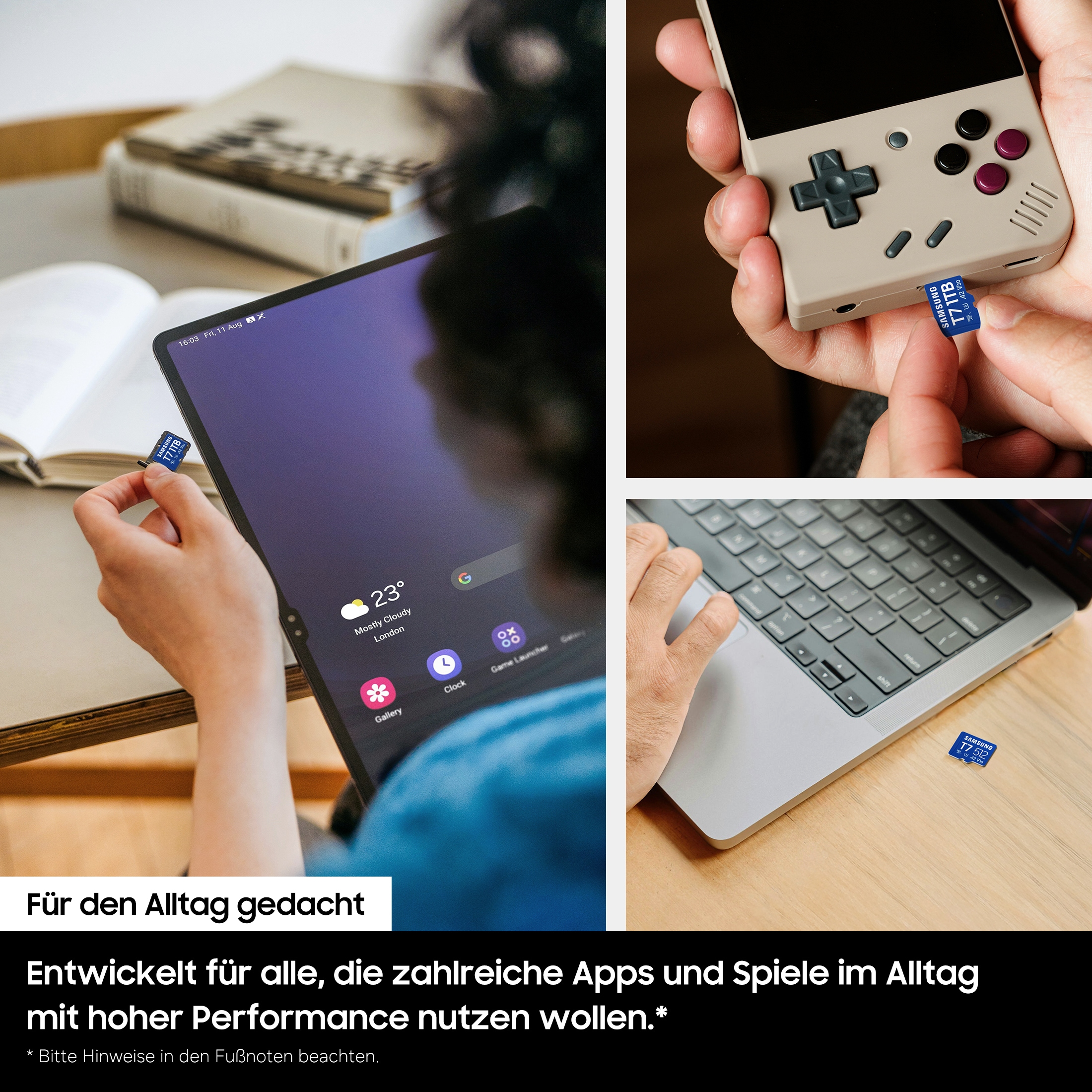 Samsung Speicherkarte »T7« (256 GB Video Speed Class 30 (V30) 170 MB/s Lesegeschwindigkeit)