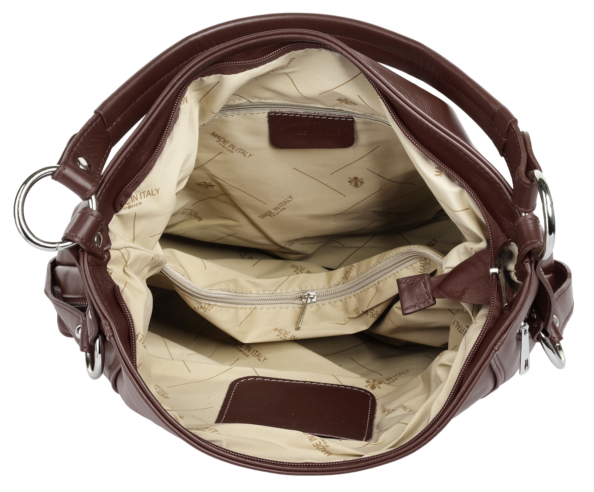 Samantha Look Henkeltasche, echt Leder, Made in Italy