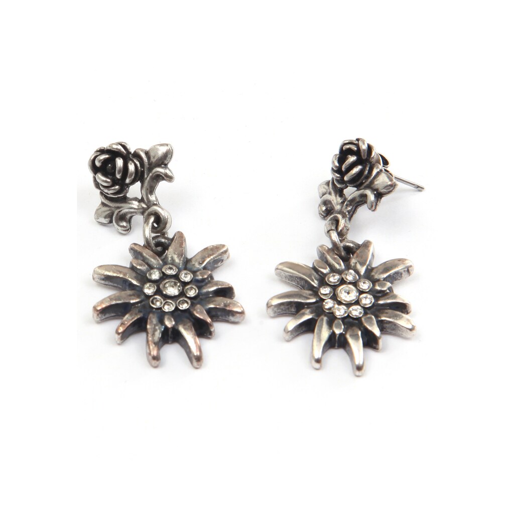 J.Jayz Paar Ohrstecker »Rosen/Edelweiß floral stylisch« mit Glassteinen J.Jayz Paar Ohrstecker »Rosen/Edelweiß floral stylisch« mit Glassteinen