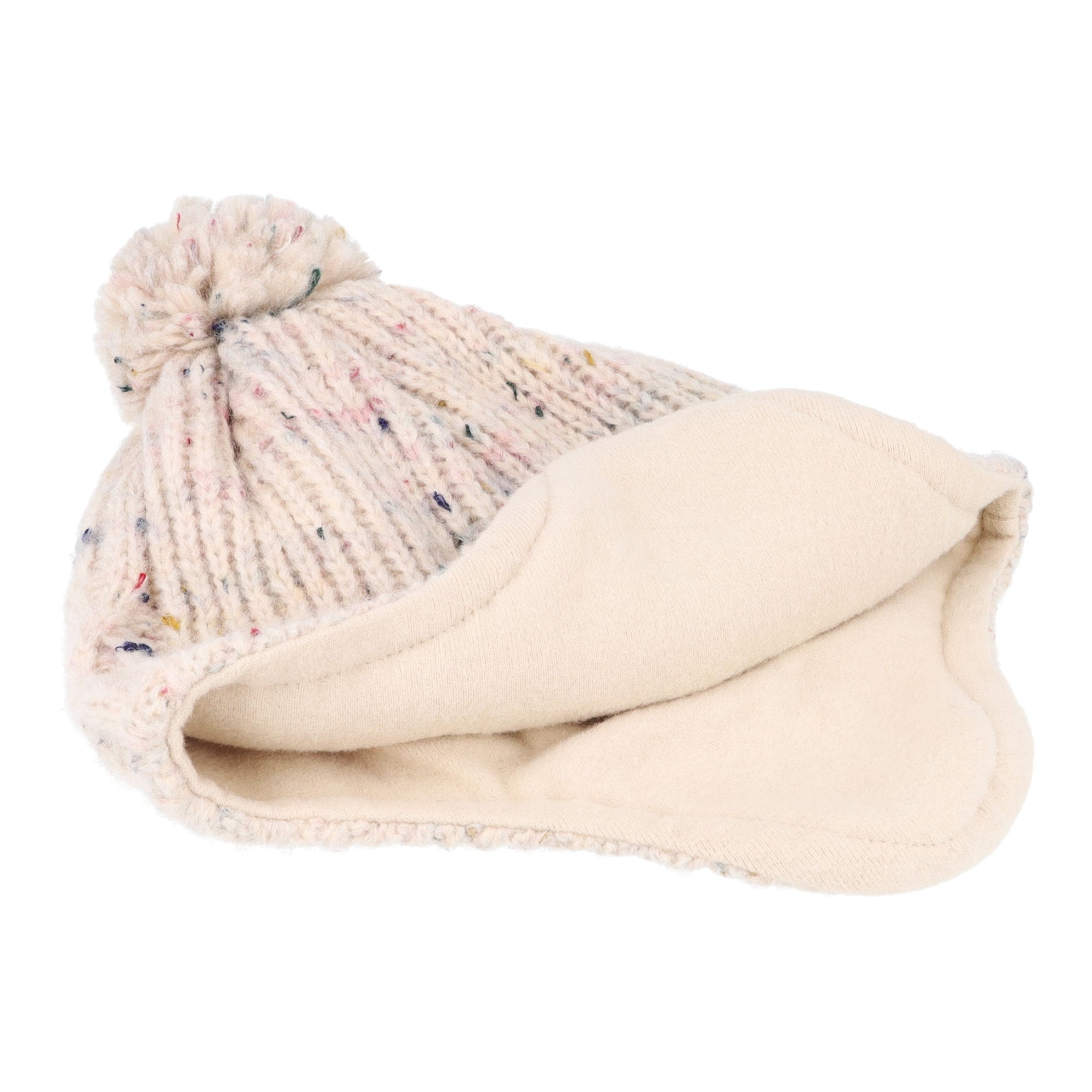 MAXIMO Strickmütze , Wollanteil, gefüttert, Ohrenklappen, mit Bommel