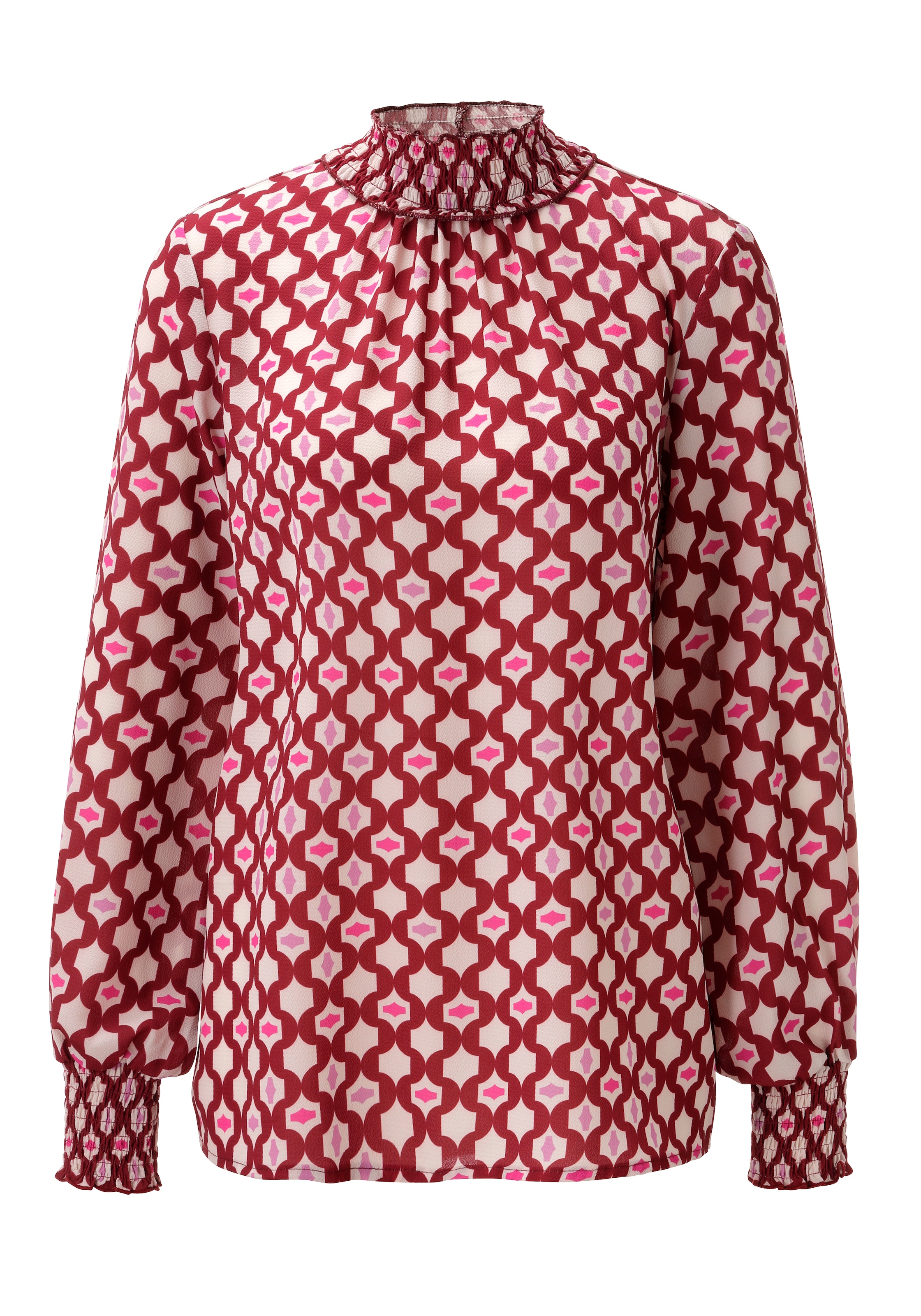 Aniston CASUAL Schlupfbluse mit trendfarbenem Retro-Druck - NEUE KOLLEKTION