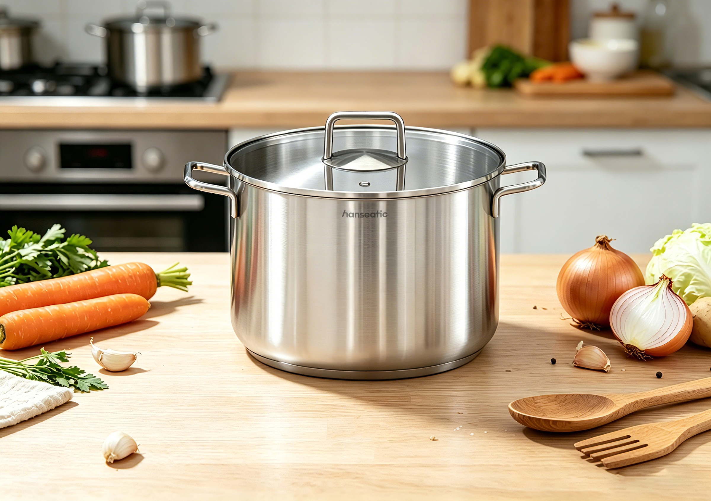 Hanseatic Kochtopf »BASIC, Fassungsvermögen 9,5 l« 1 tlg. Edelstahl 18/10