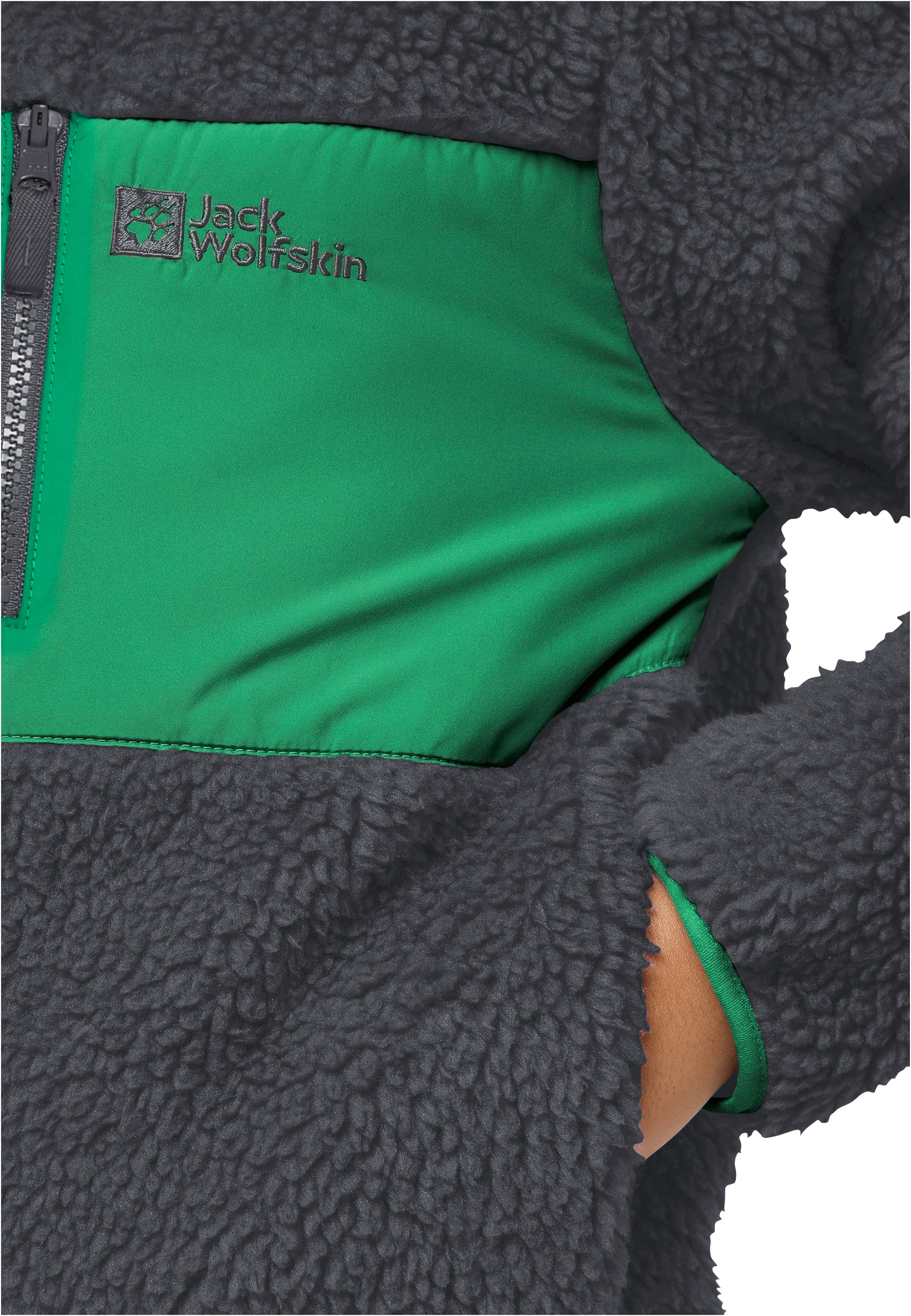 Jack Wolfskin Fleecejacke »ICE CURL JACKET K« Wärmend, winddicht, Übergangsjacke für Kinder