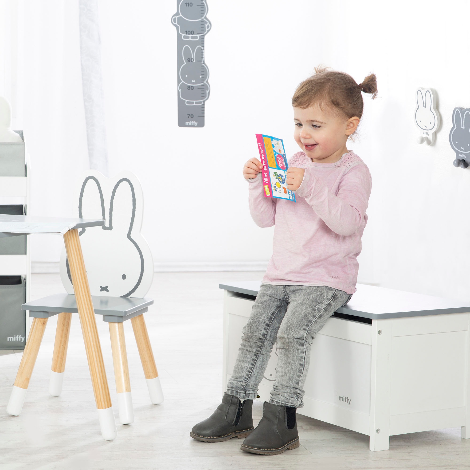 roba® Truhe »miffy®, weiß«, mit Deckelbremse; fürs Kinderzimmer